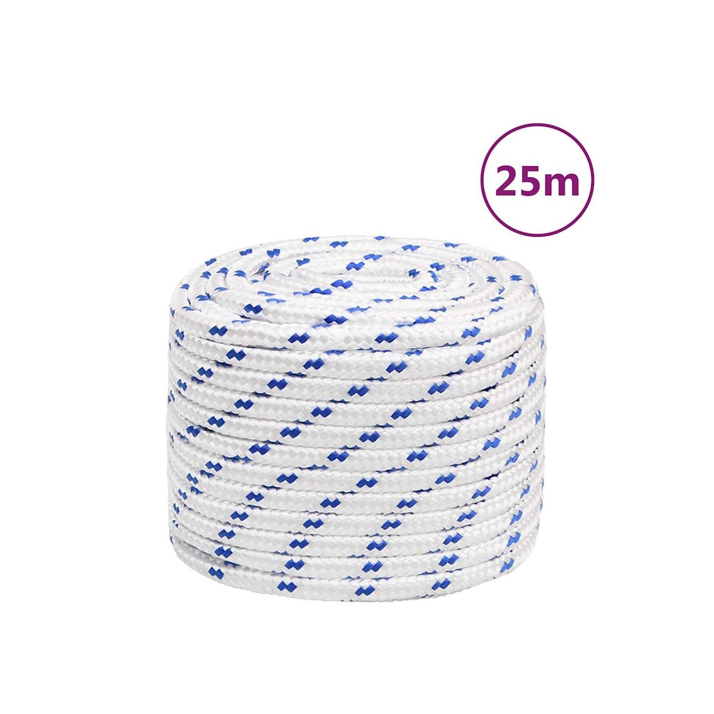 Corde de bateau Blanc 16 mm 25 m Polypropylène