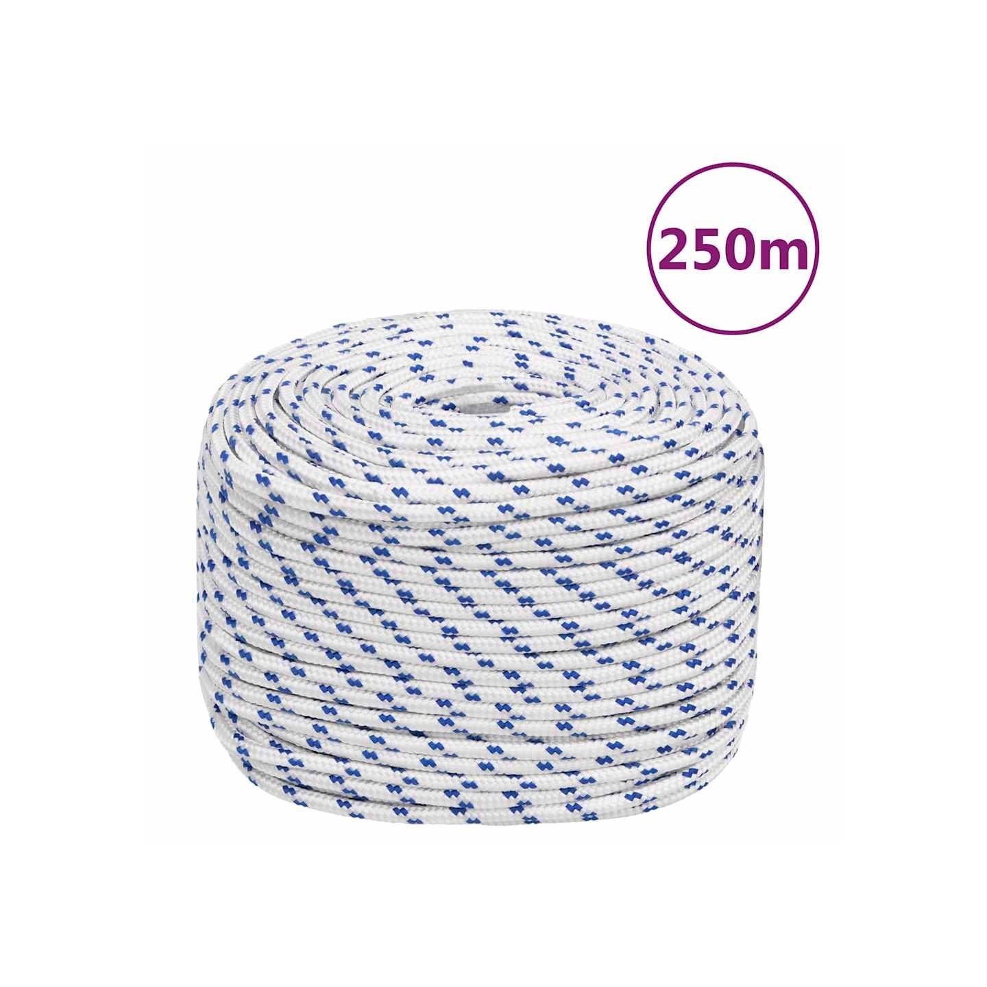 Corde de bateau Blanc 8 mm 250 m Polypropylène