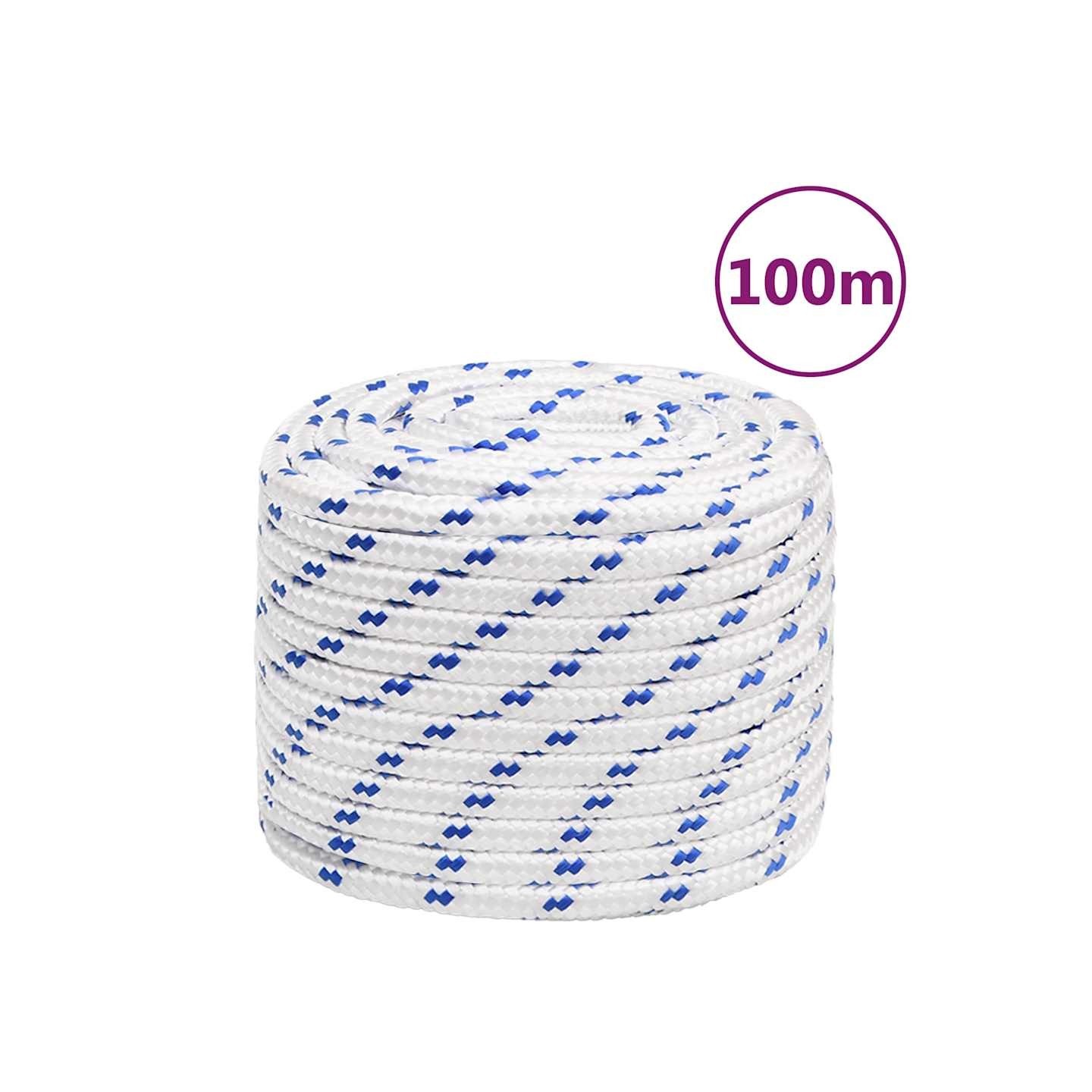 Corde de bateau Blanc 16 mm 100 m Polypropylène