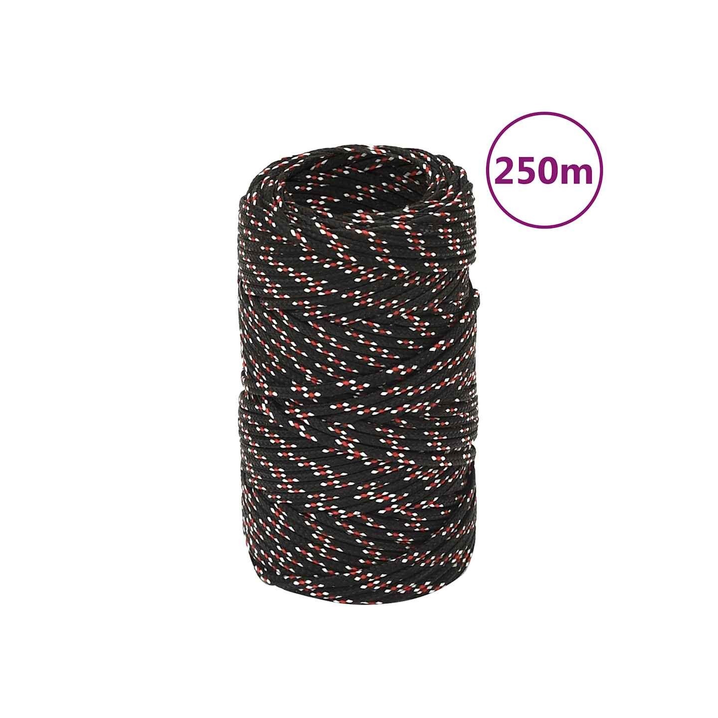 Corde de bateau Noir 2 mm 250 m Polypropylène