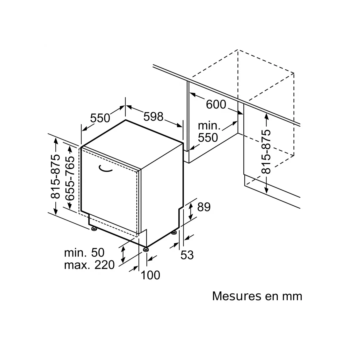 Lave-vaisselle encastrable Siemens SN75EX23CE classe A | Nimestore