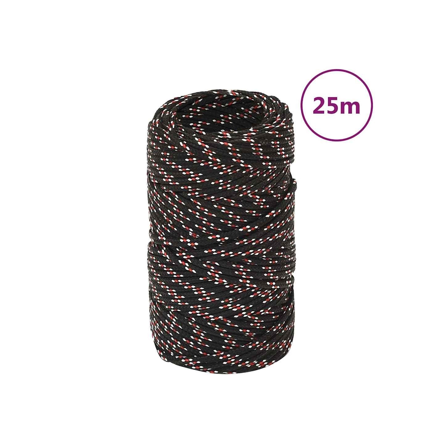 Corde de bateau Noir 2 mm 25 m Polypropylène