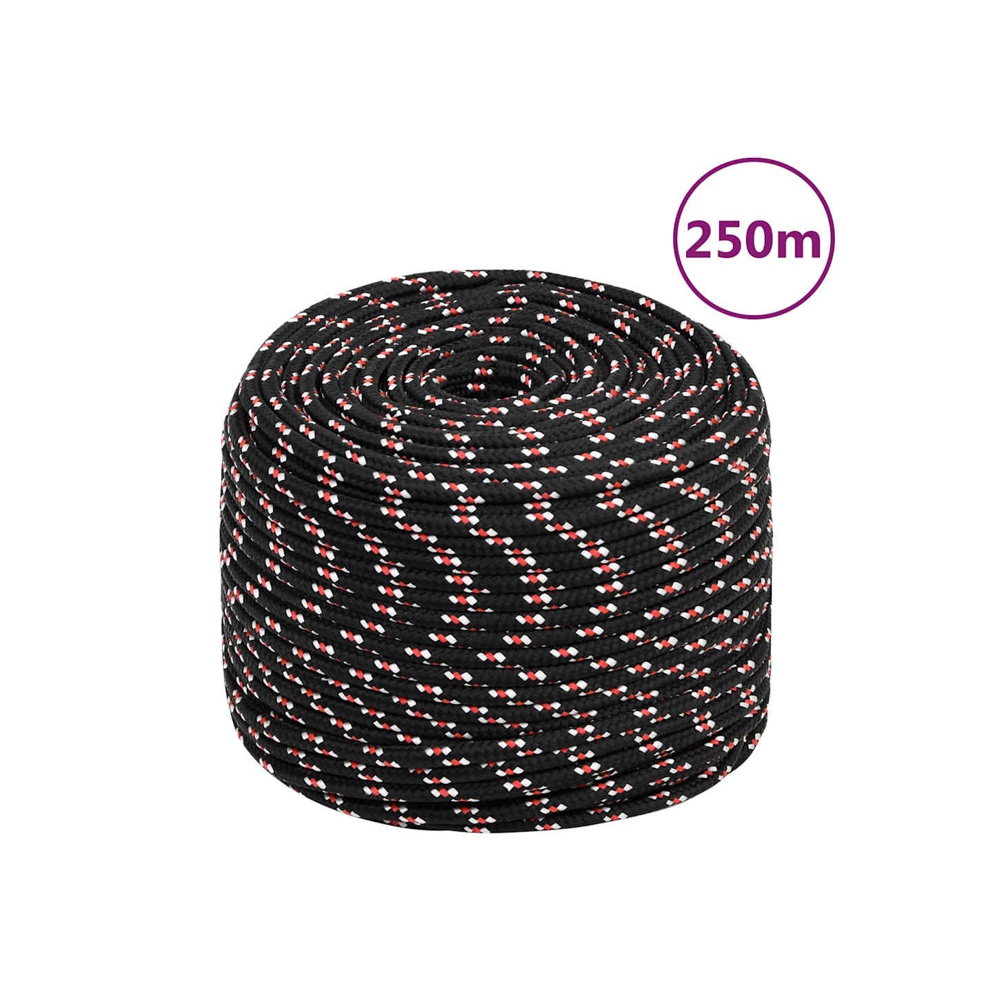 Corde de bateau Noir 6 mm 250 m Polypropylène