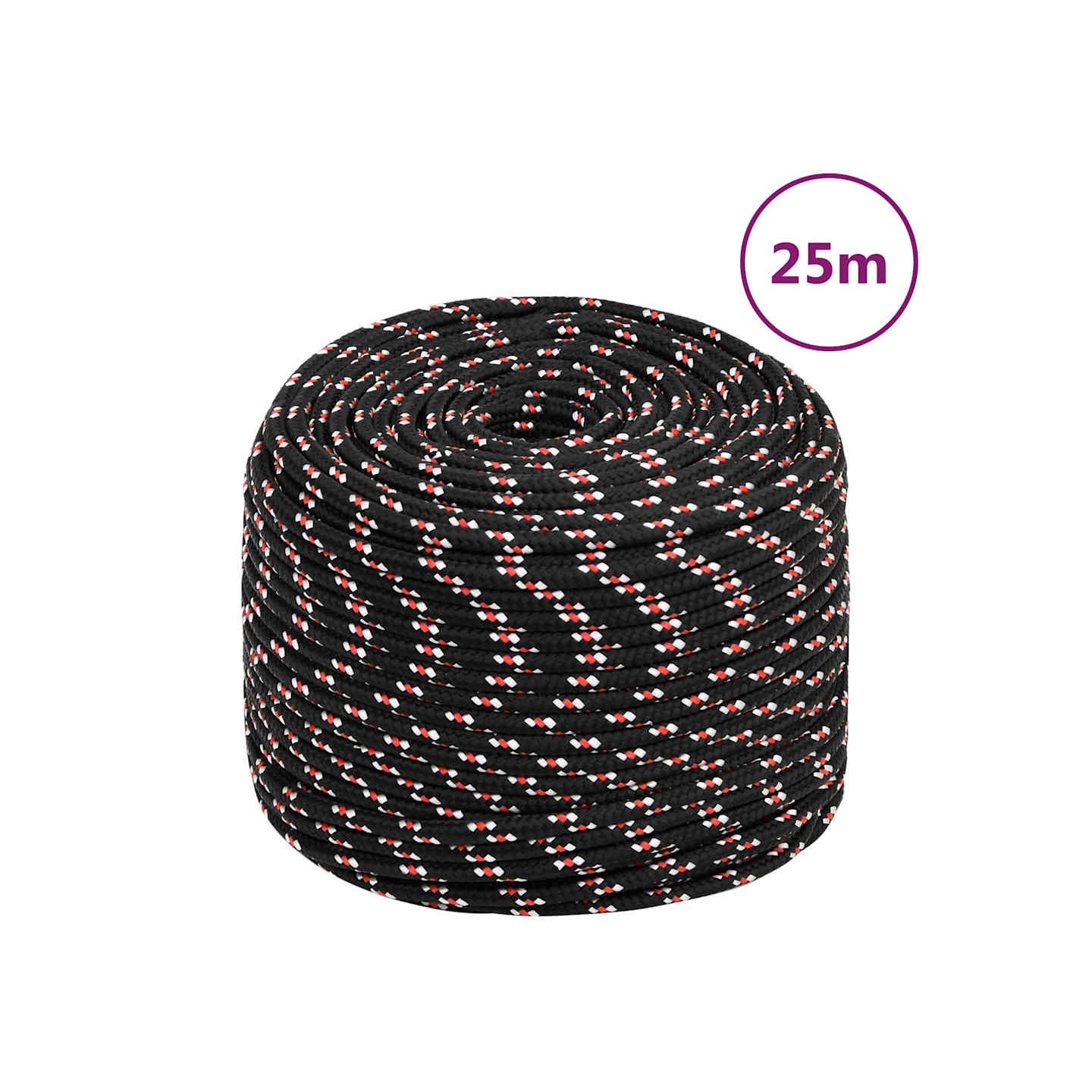 Corde de bateau Noir 10 mm 25 m Polypropylène