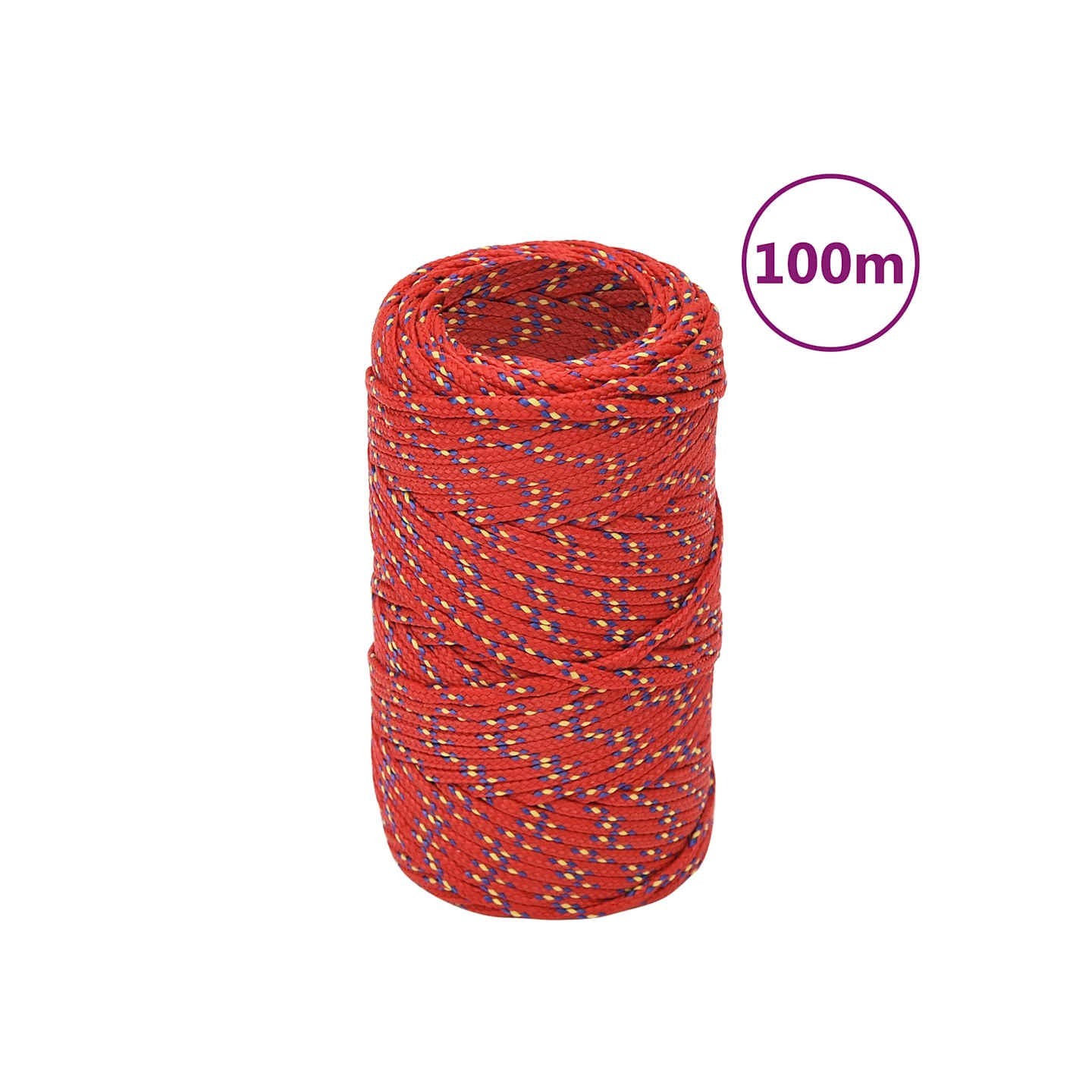 Corde de bateau Rouge 2 mm 100 m Polypropylène