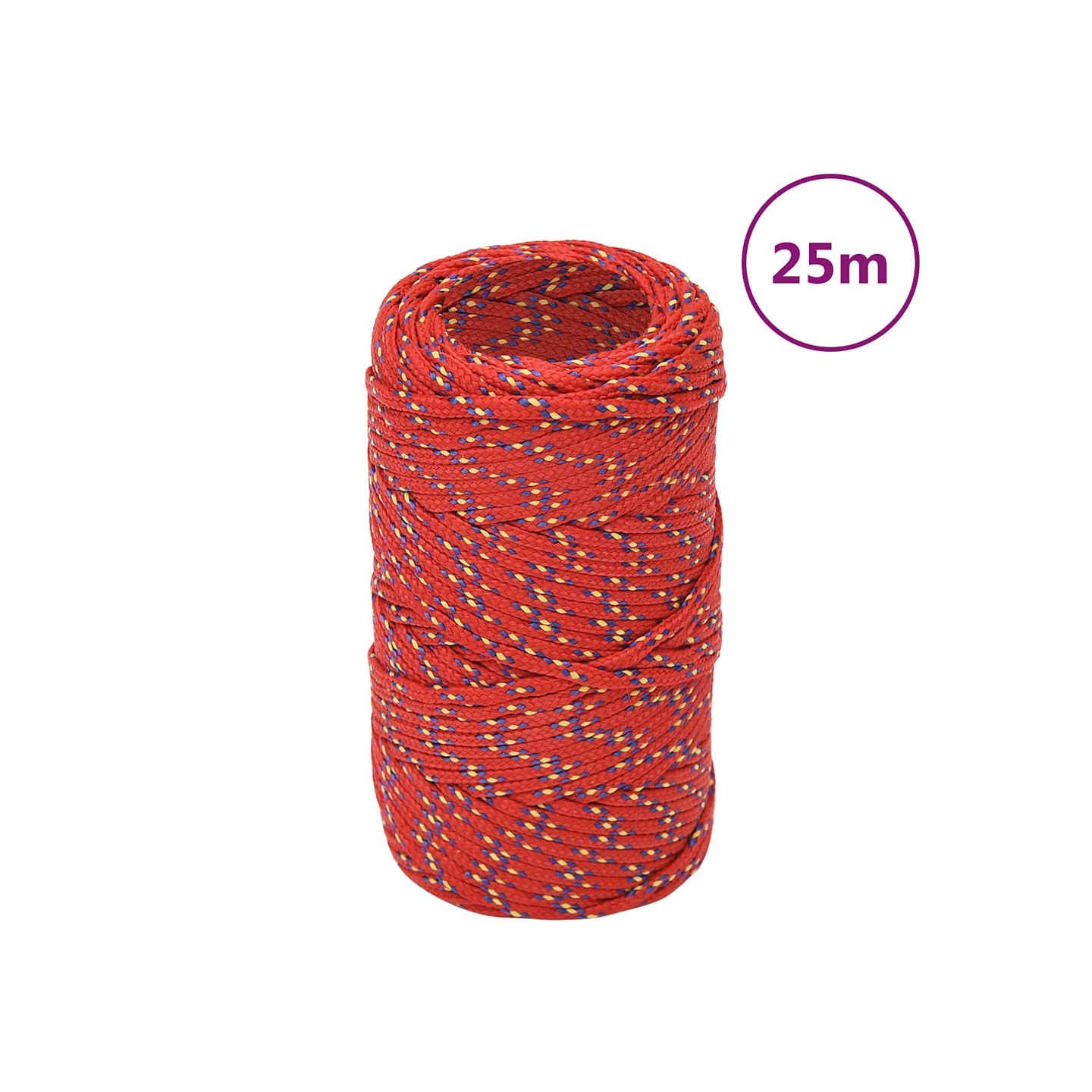 Corde de bateau Rouge 2 mm 25 m Polypropylène