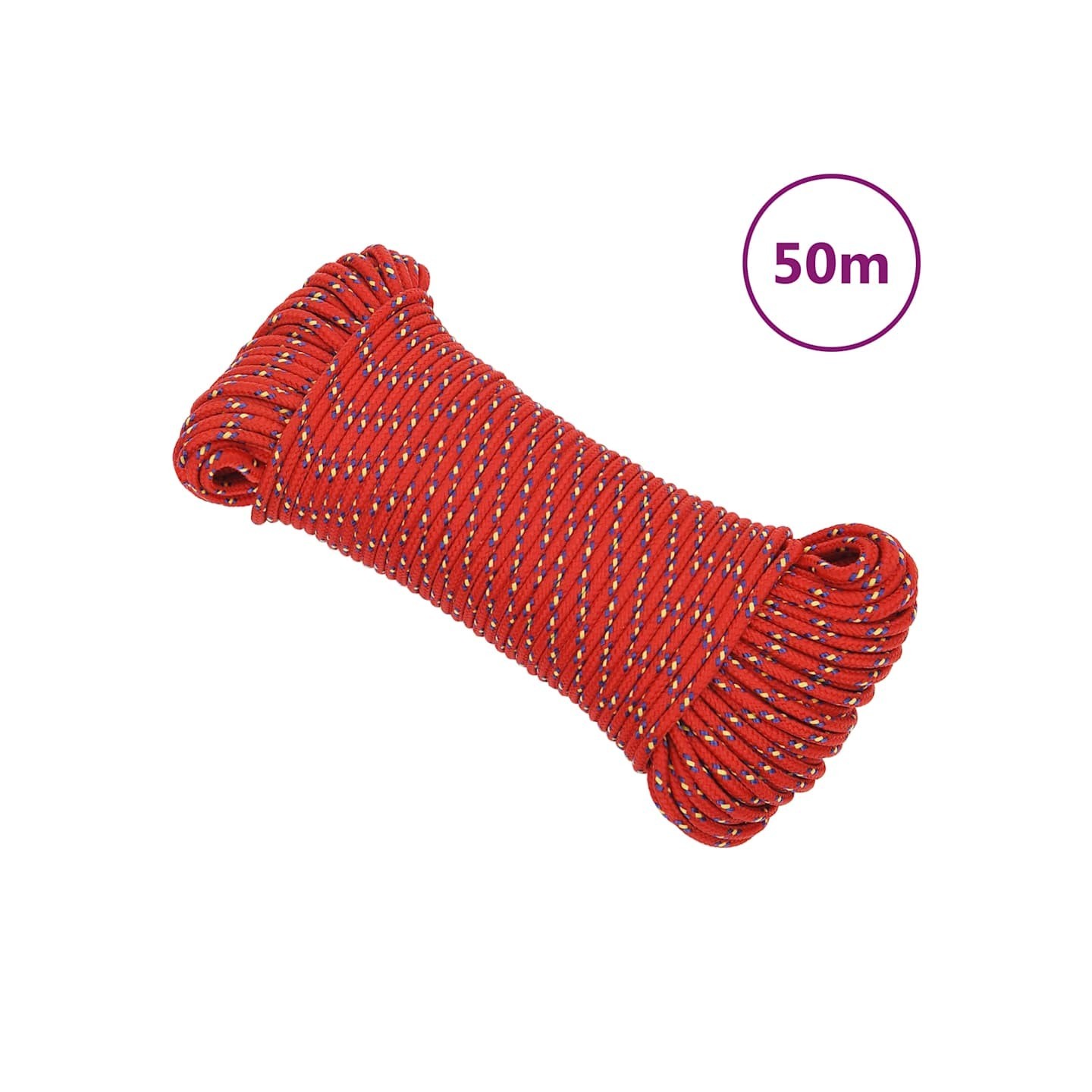 Corde de bateau Rouge 5 mm 50 m Polypropylène