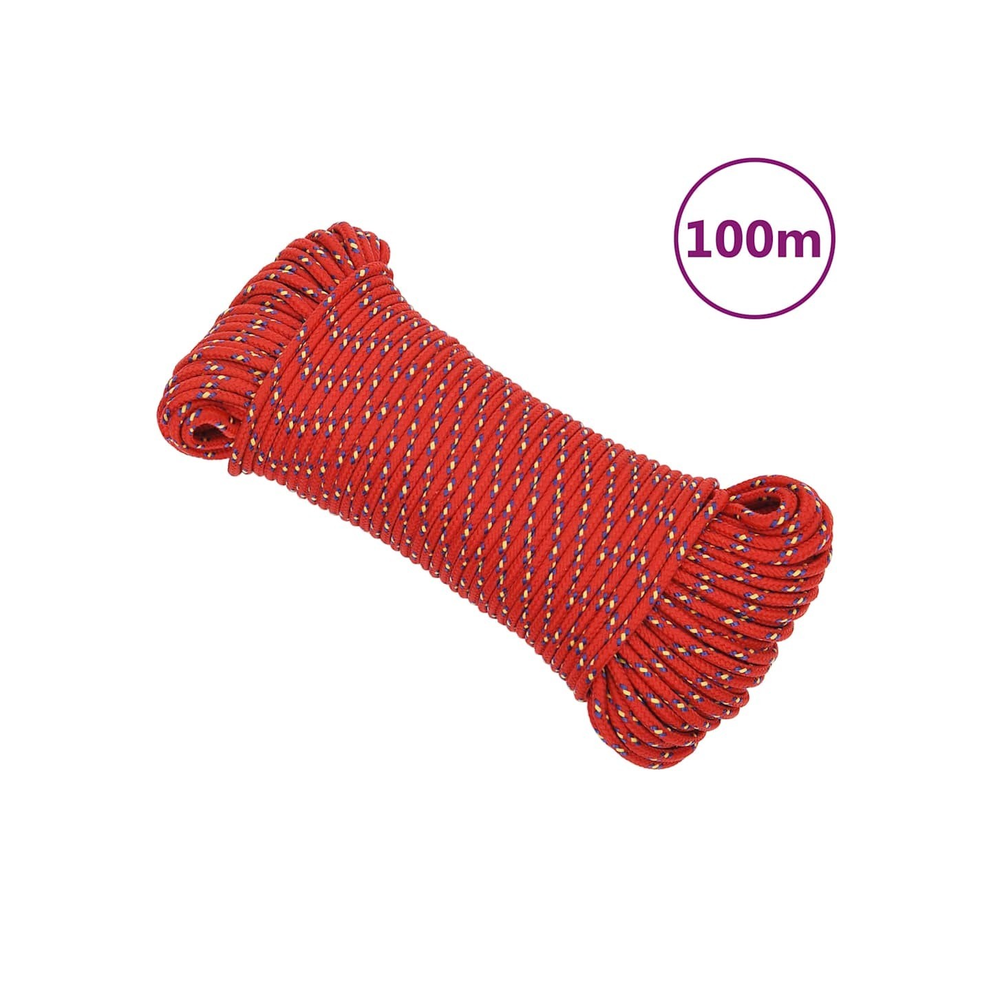 Corde de bateau Rouge 5 mm 100 m Polypropylène