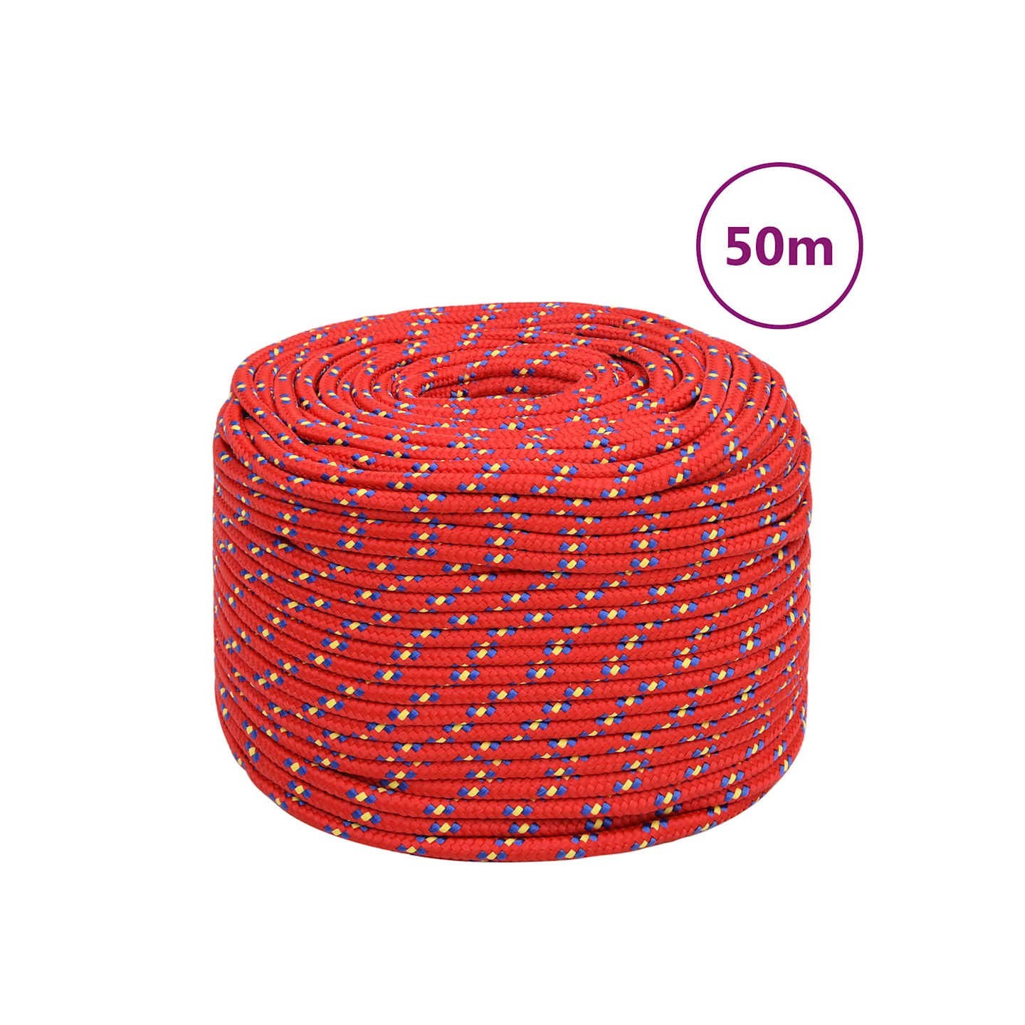 Corde de bateau Rouge 6 mm 50 m Polypropylène