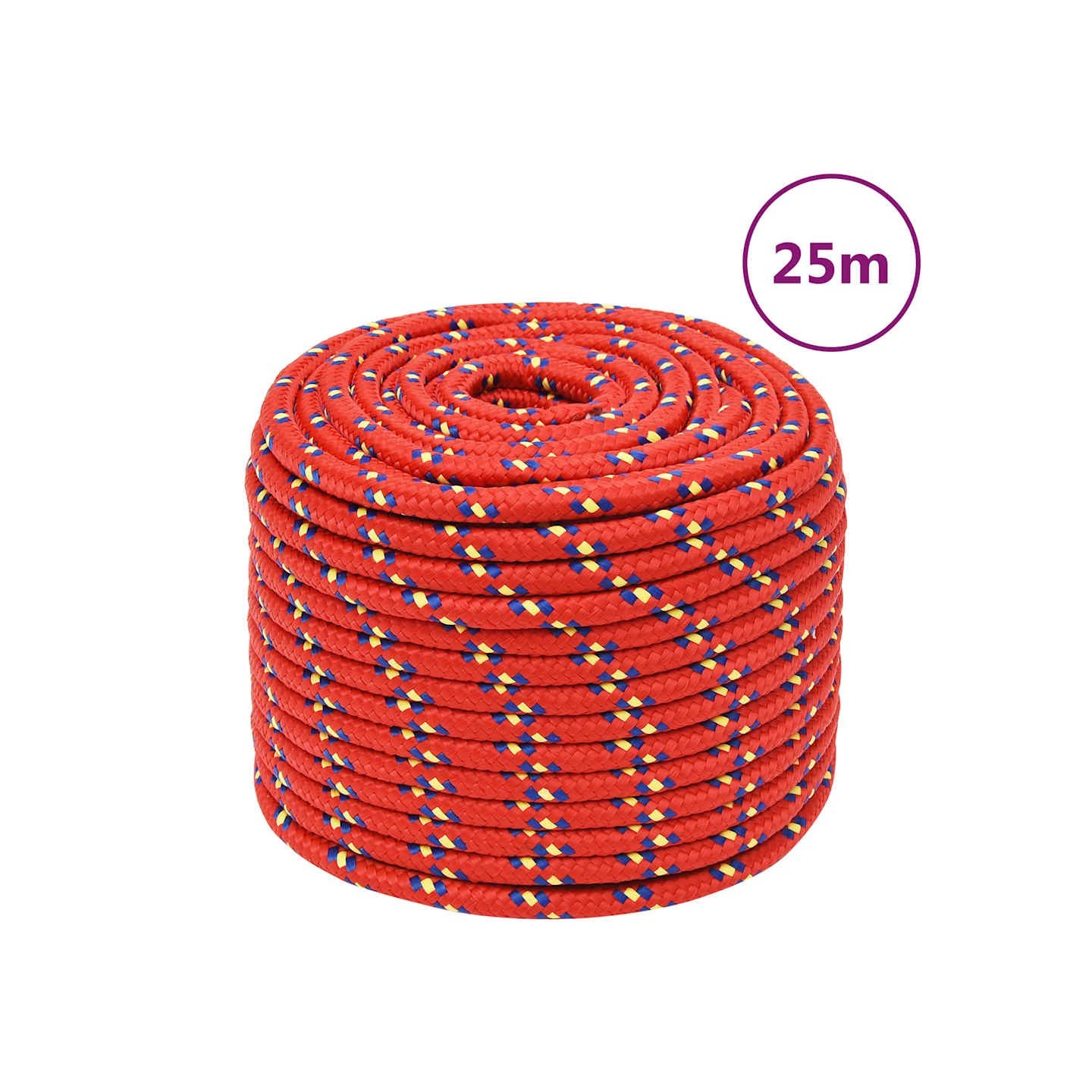 Corde de bateau Rouge 14 mm 25 m Polypropylène