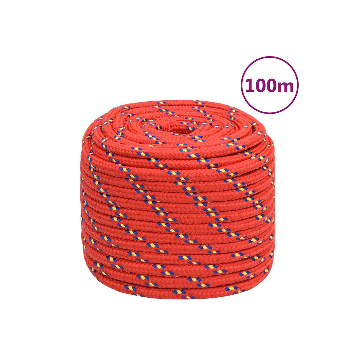 Corde de bateau Rouge 18 mm 100 m Polypropylène