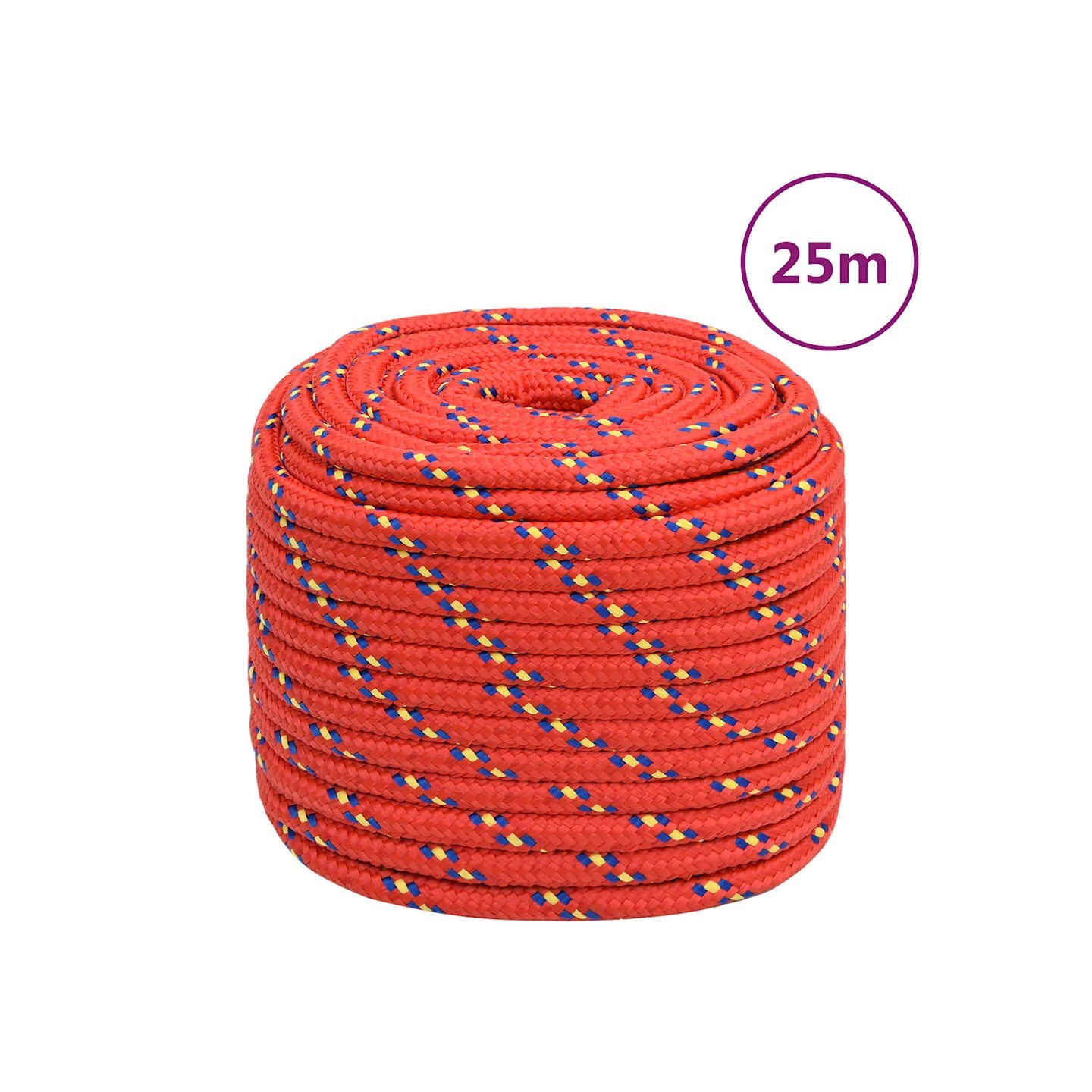 Corde de bateau Rouge 16 mm 25 m Polypropylène