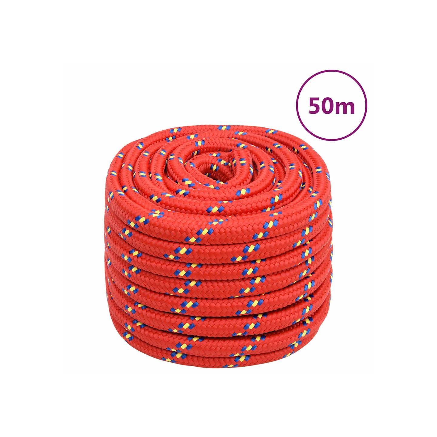 Corde de bateau Rouge 20 mm 50 m Polypropylène