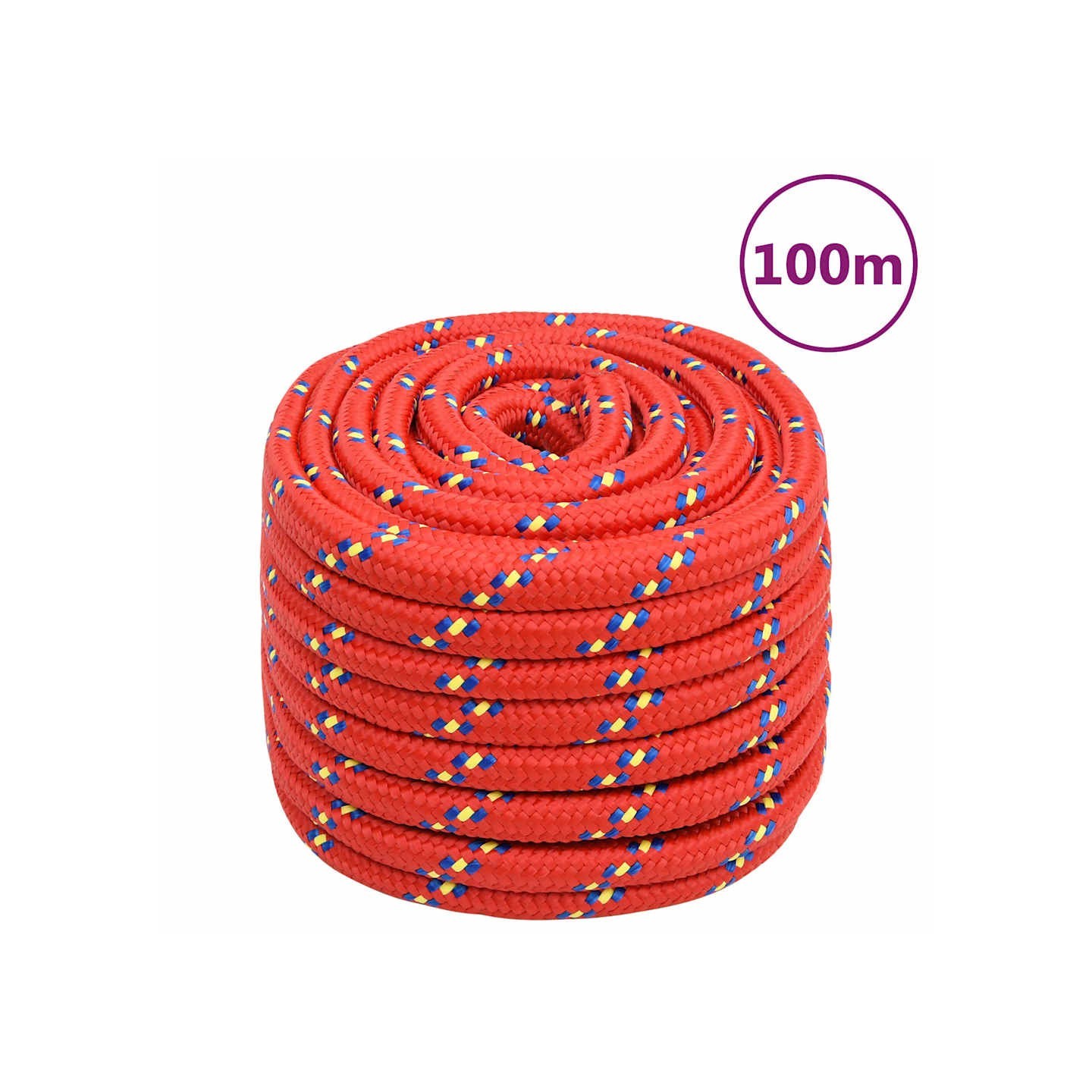 Corde de bateau Rouge 20 mm 100 m Polypropylène