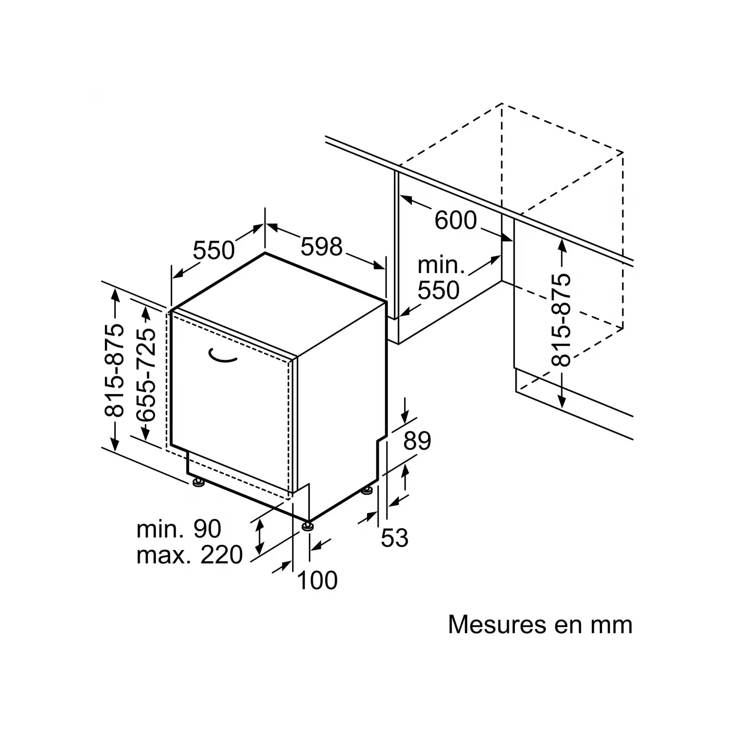 Lave-vaisselle encastrable Bosch SMV2ITX18E 12 couverts | Nimestore