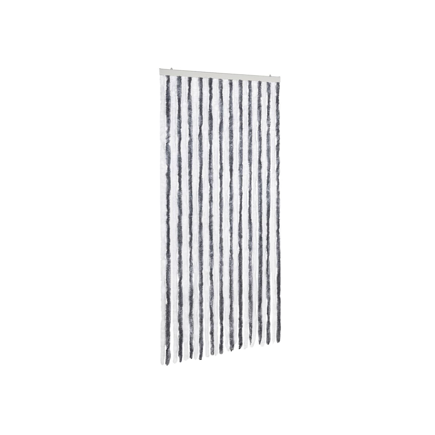 Moustiquaire Gris et blanc 100x220 cm Chenille