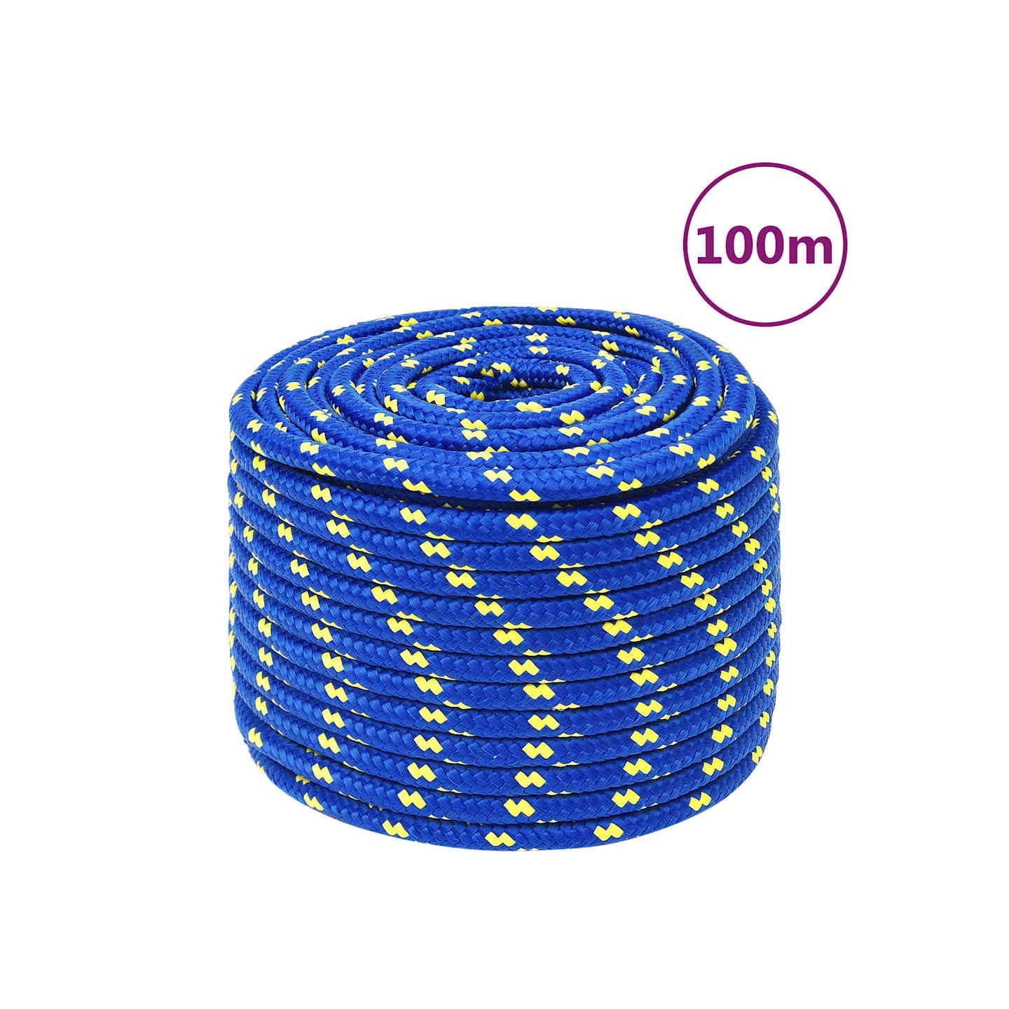 Corde de bateau Bleu 14 mm 100 m Polypropylène