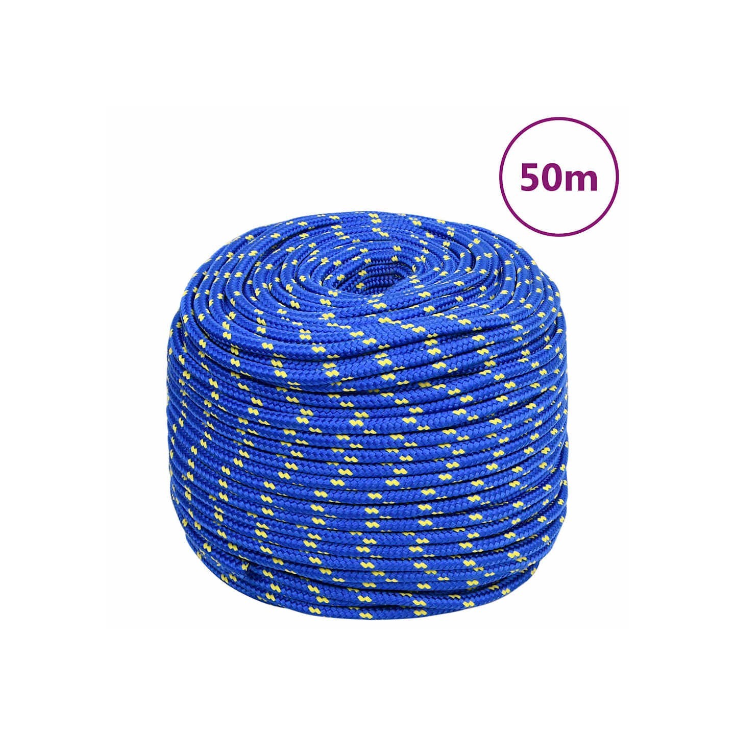 Corde de bateau Bleu 8 mm 50 m Polypropylène