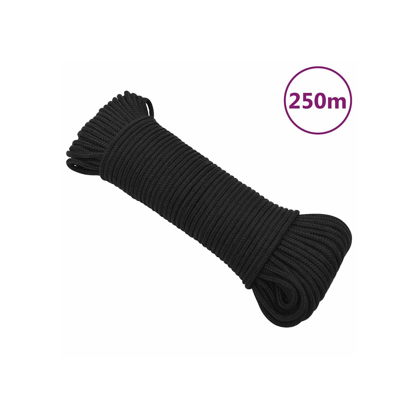 Corde de bateau Noir complet 5 mm 250 m Polypropylène