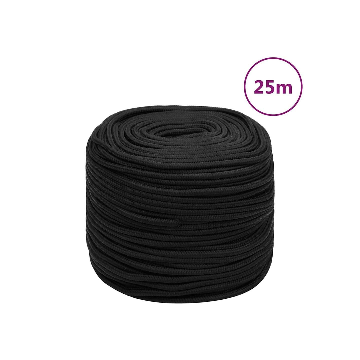 Corde de bateau Noir complet 10 mm 25 m Polypropylène