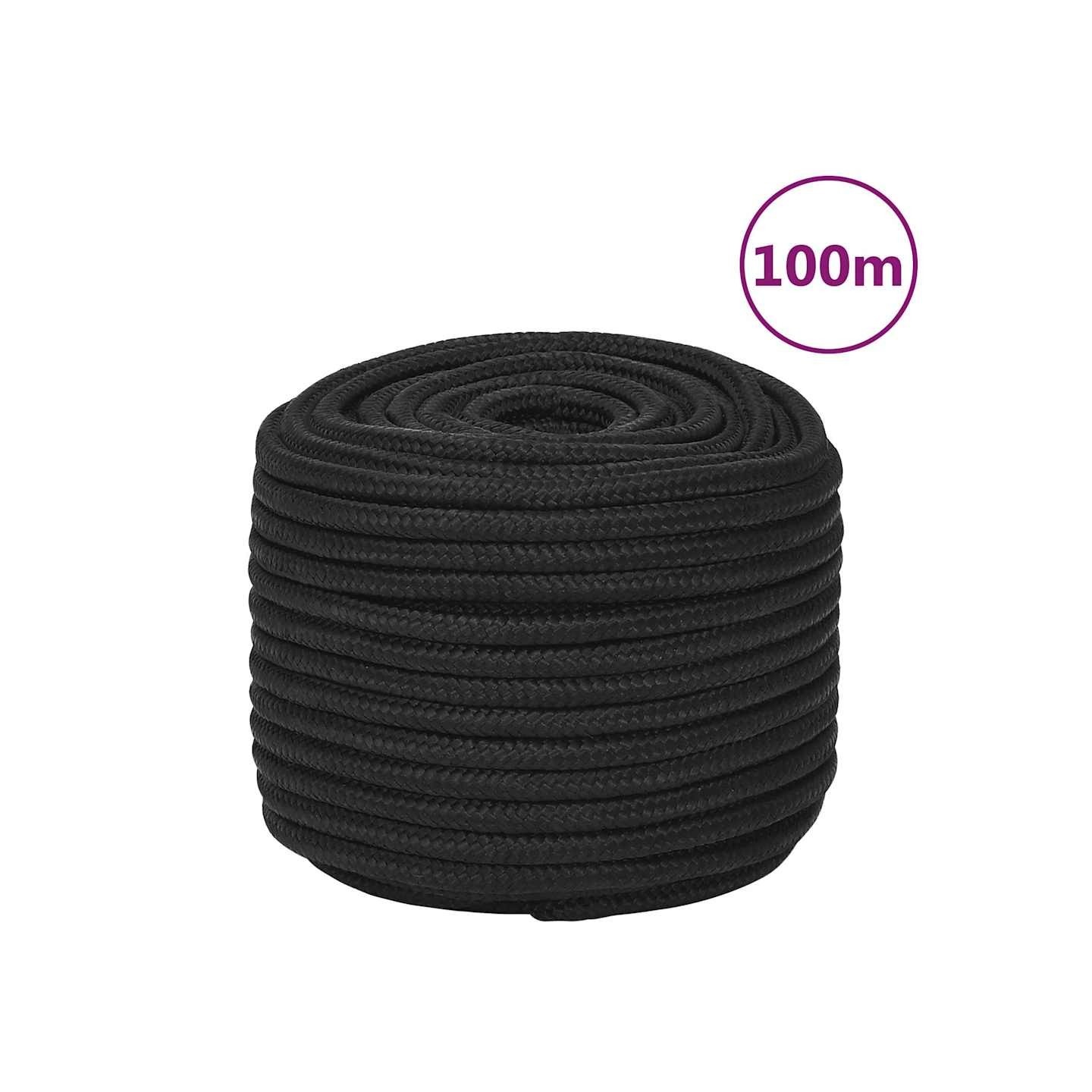 Corde de bateau Noir complet 12 mm 100 m Polypropylène