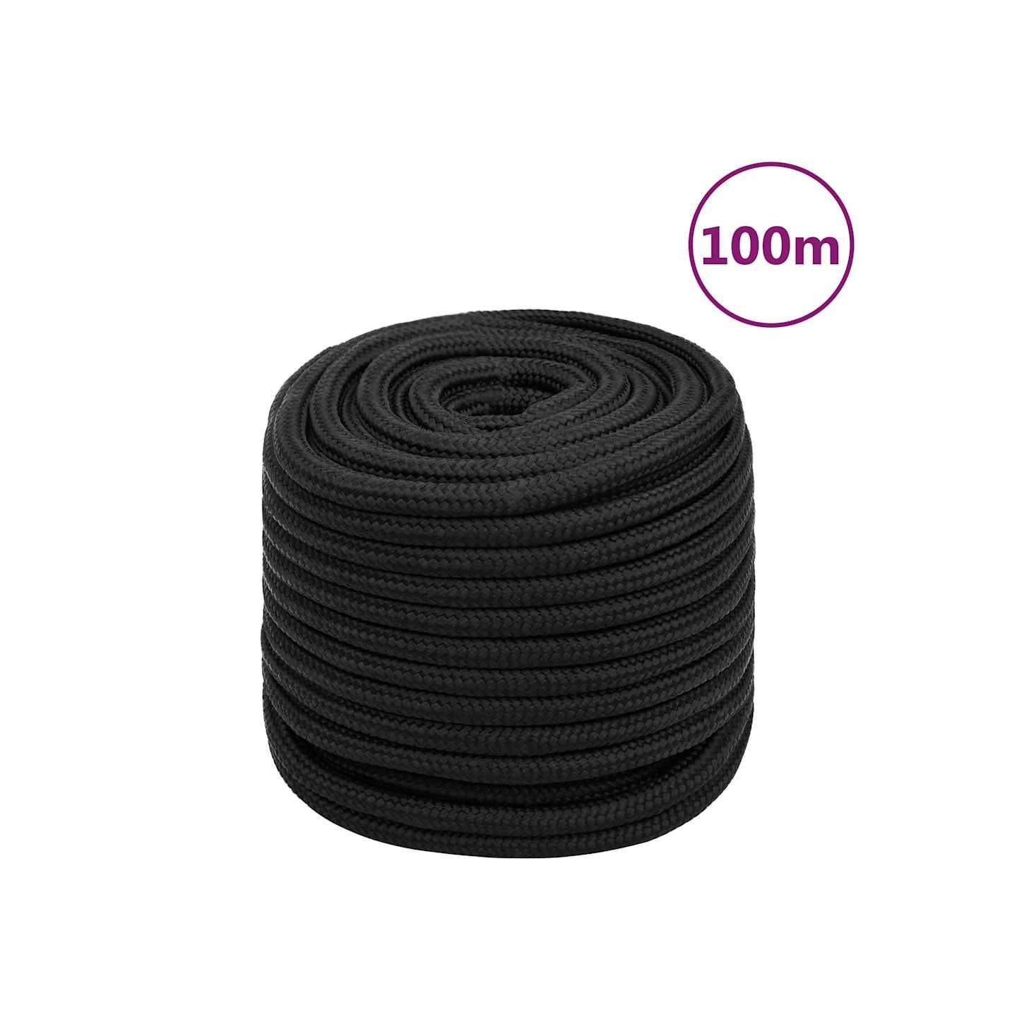 Corde de bateau Noir complet 18 mm 100 m Polypropylène