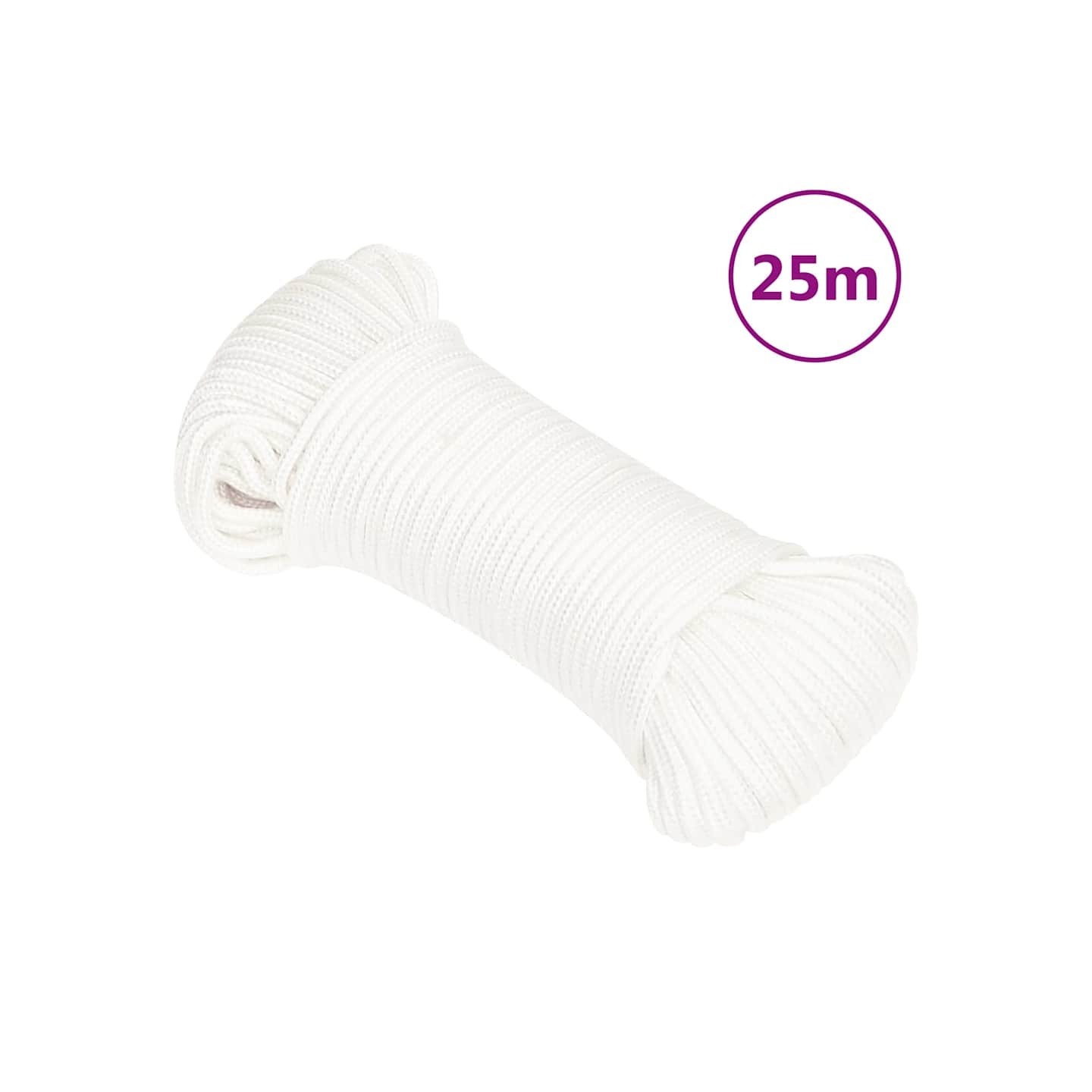 Corde de bateau Blanc complet 5 mm 25 m Polypropylène