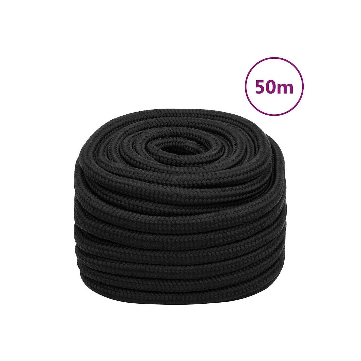 Corde de bateau Noir complet 20 mm 50 m Polypropylène