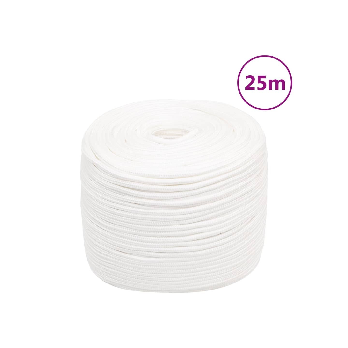 Corde de bateau Blanc complet 8 mm 25 m Polypropylène
