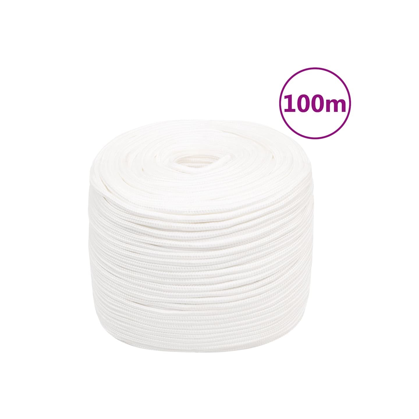 Corde de bateau Blanc complet 10 mm 100 m Polypropylène