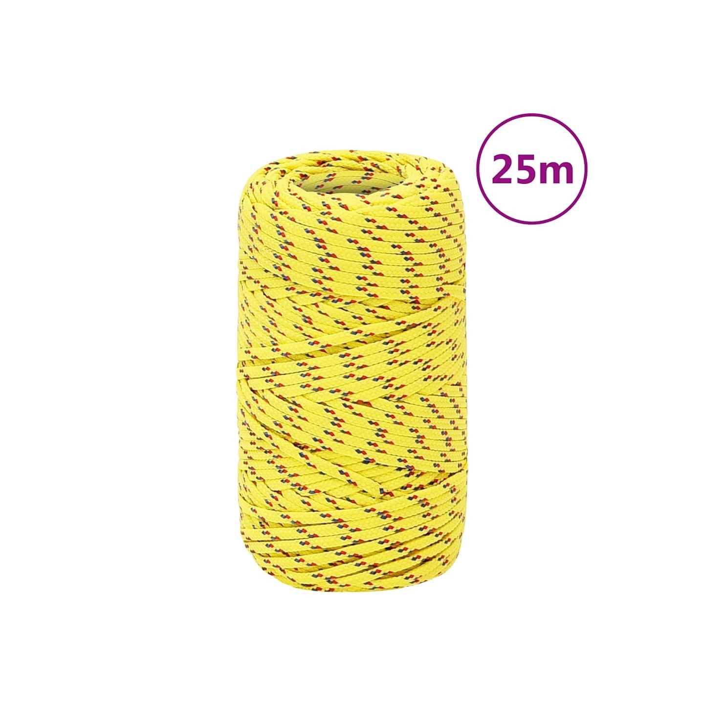 Corde de bateau Jaune 2 mm 25 m Polypropylène