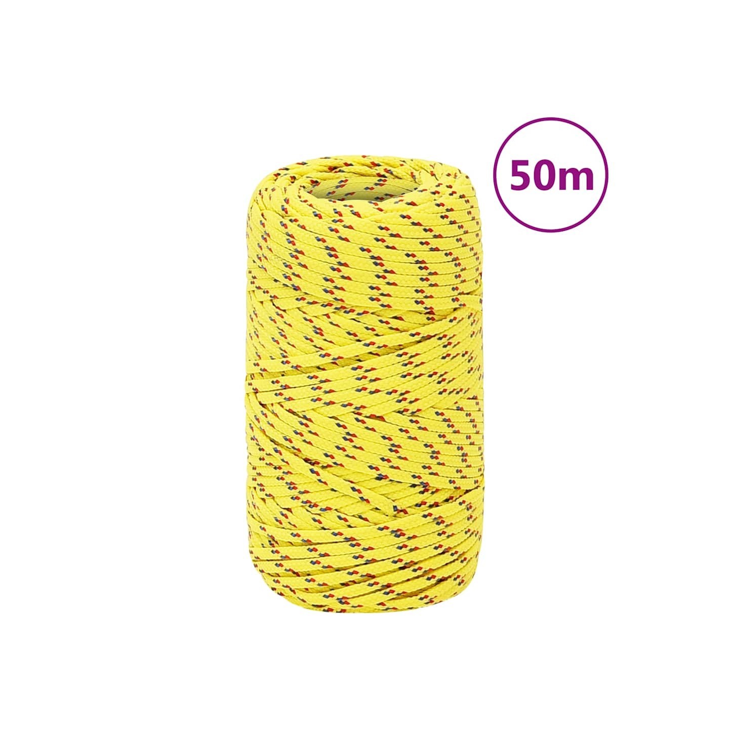 Corde de bateau Jaune 2 mm 50 m Polypropylène