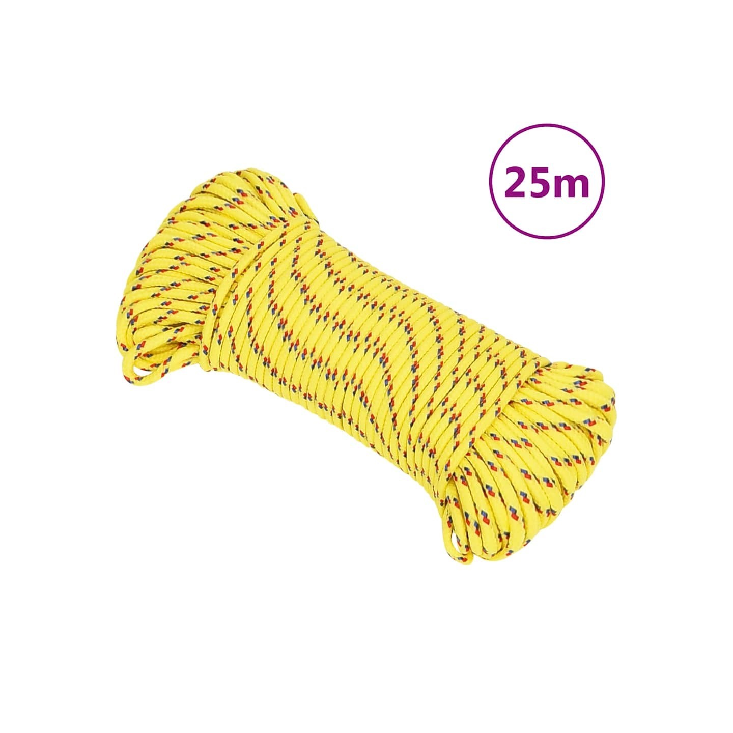 Corde de bateau Jaune 4 mm 25 m Polypropylène