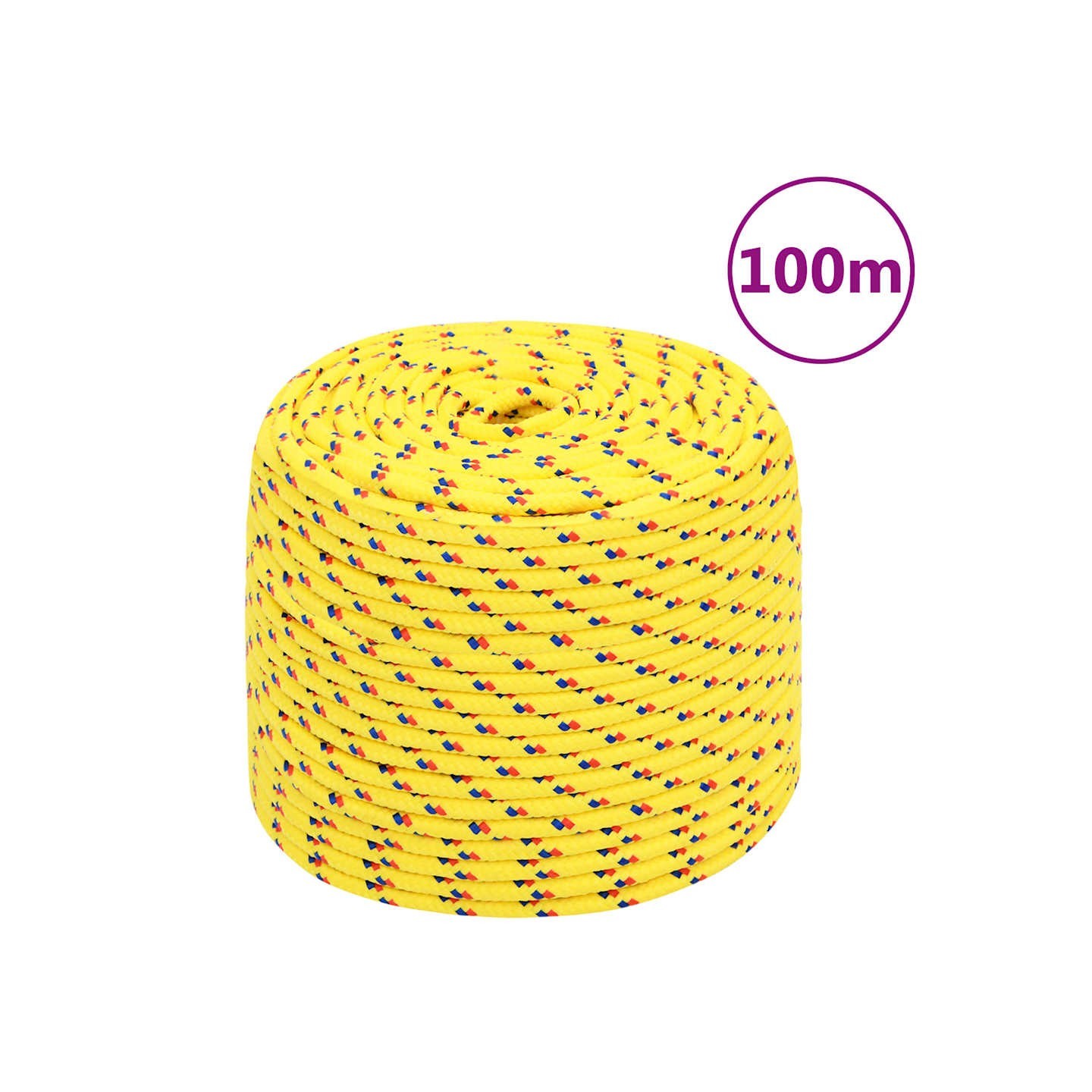 Corde de bateau Jaune 6 mm 100 m Polypropylène
