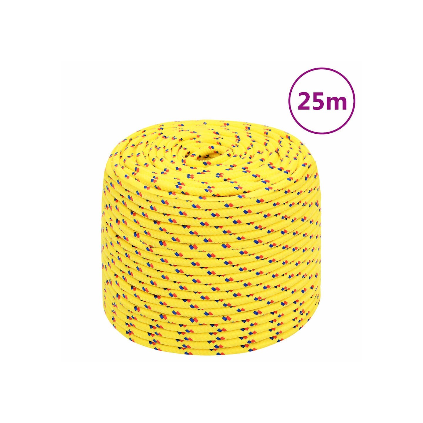 Corde de bateau Jaune 10 mm 25 m Polypropylène