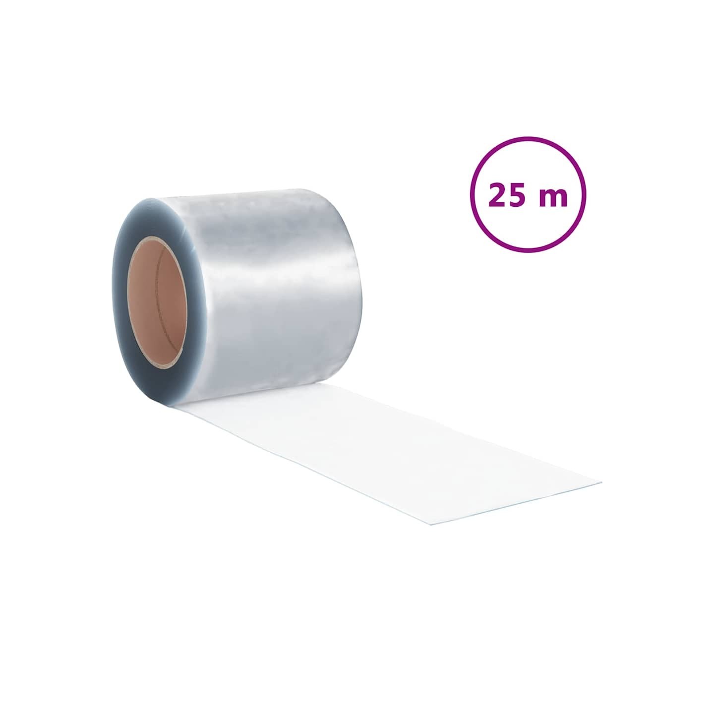 Rouleau de rideau en bande PVC 1,6 mm x 200 mm 25 m