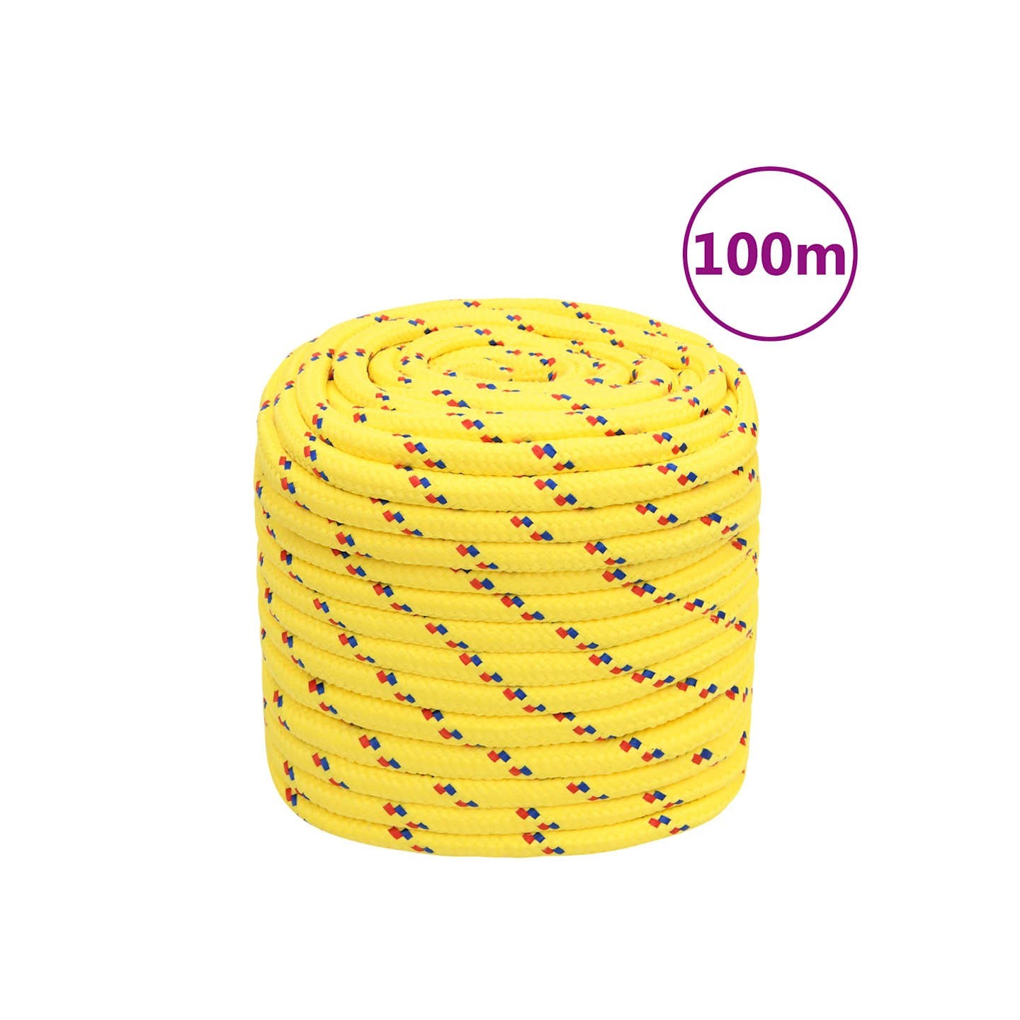 Corde de bateau Jaune 18 mm 100 m Polypropylène