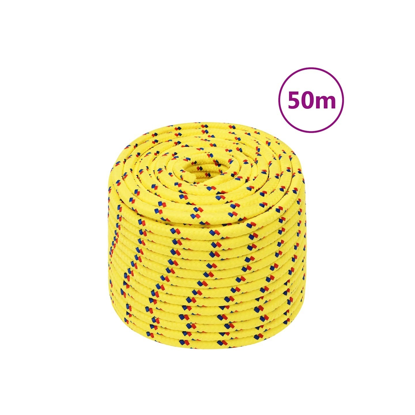 Corde de bateau Jaune 14 mm 50 m Polypropylène