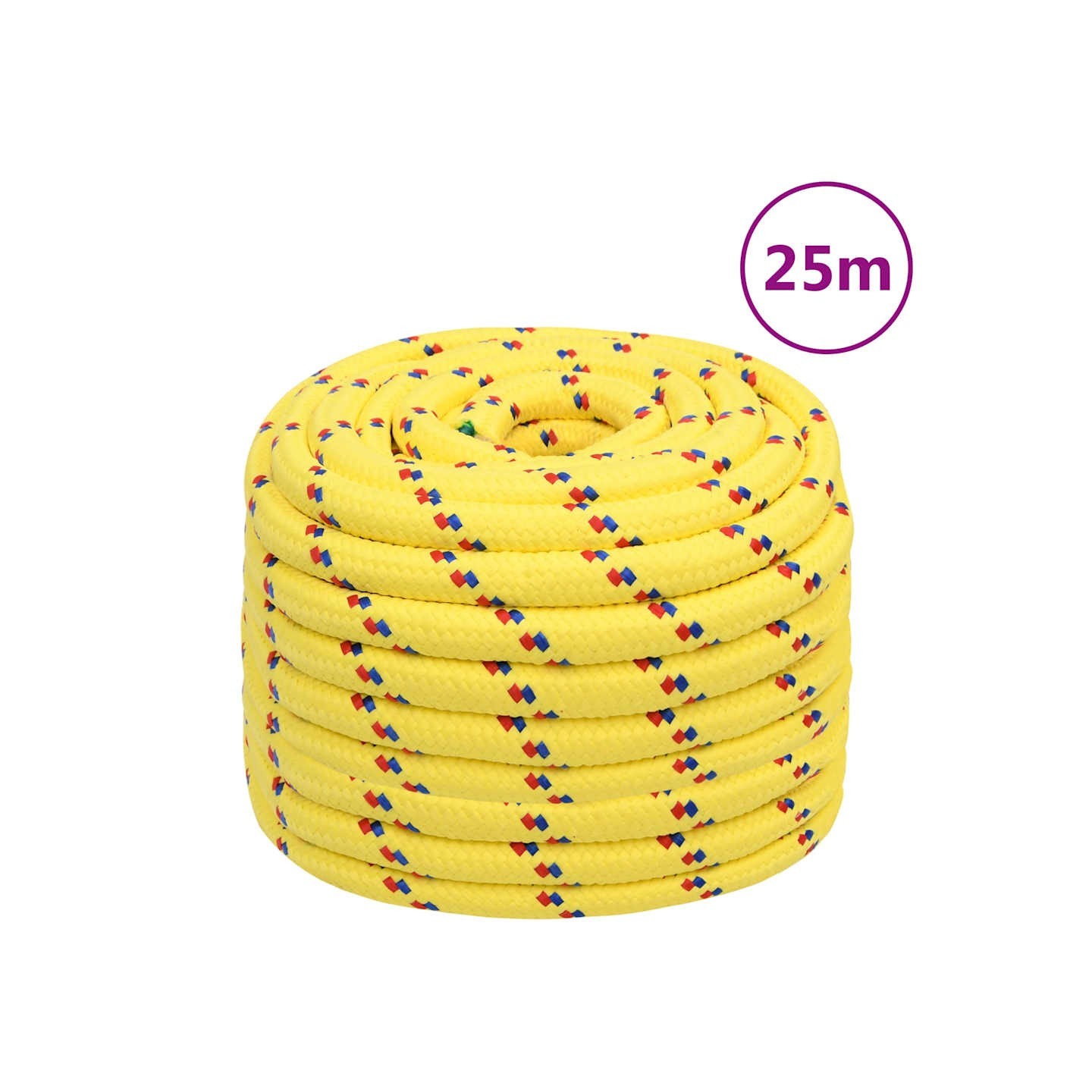 Corde de bateau Jaune 20 mm 25 m Polypropylène