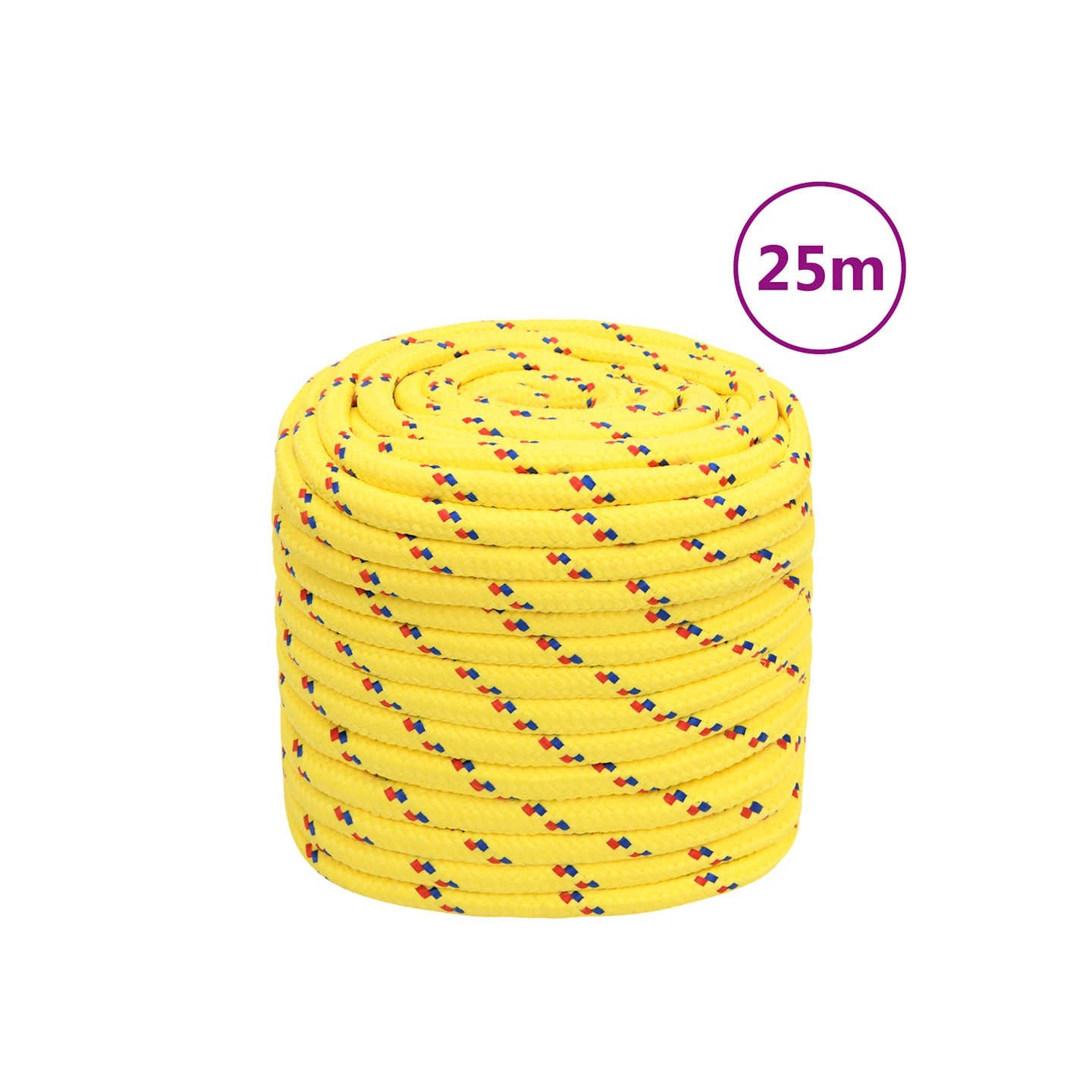 Corde de bateau Jaune 18 mm 25 m Polypropylène