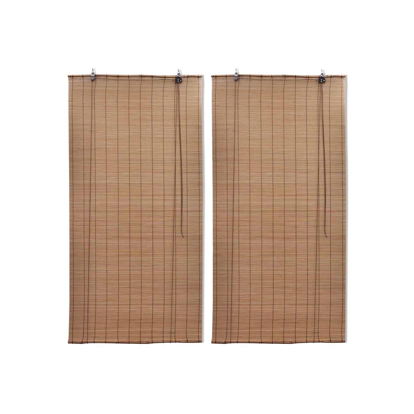 Stores roulants en bambou 2 pcs 80x160 cm Marron