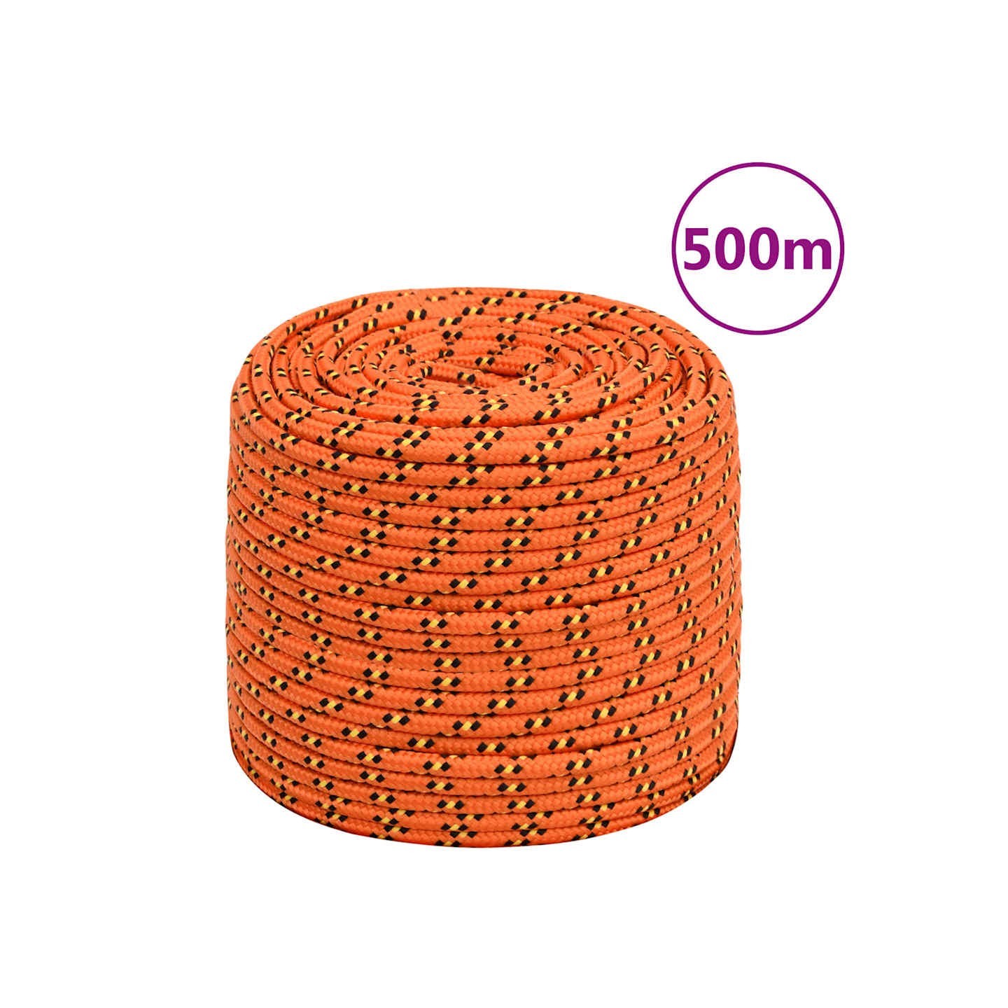 Corde de bateau Orange 8 mm 500 m Polypropylène