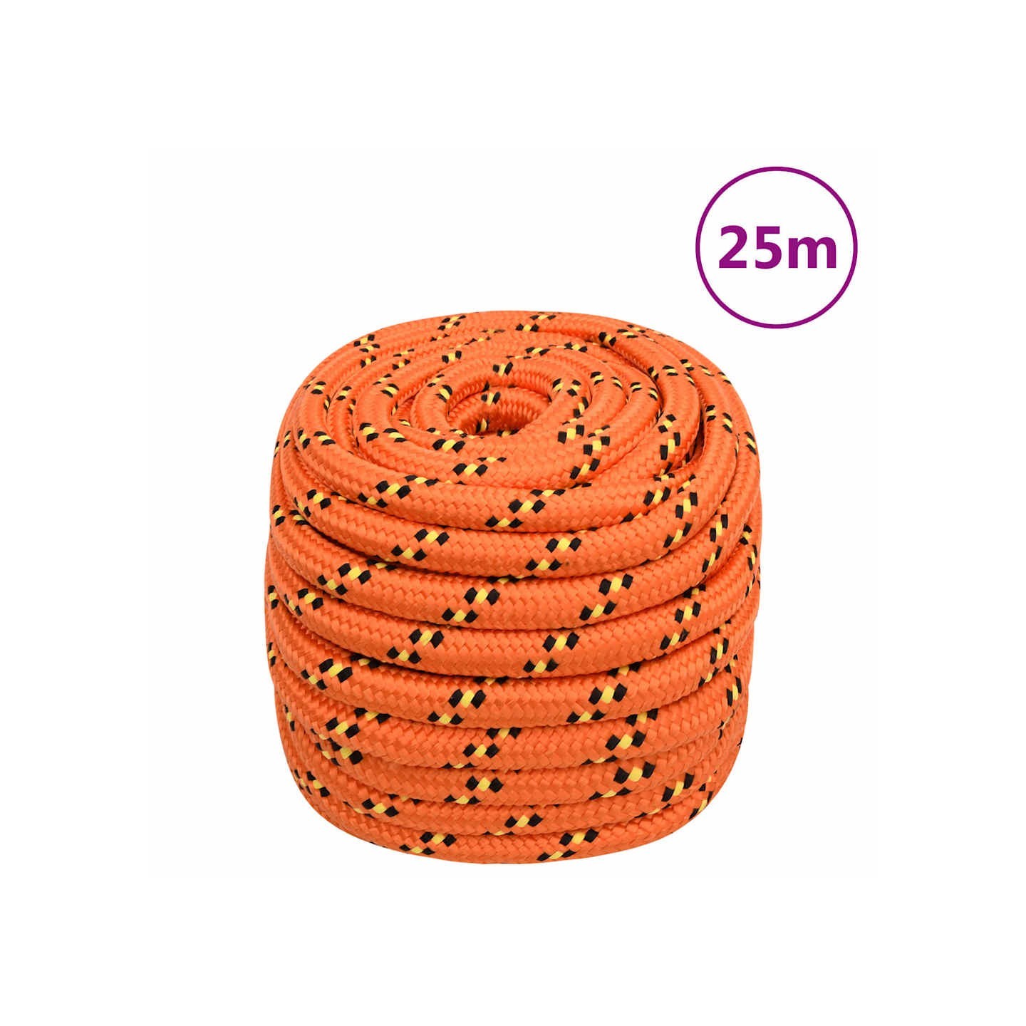 Corde de bateau Orange 20 mm 25 m Polypropylène