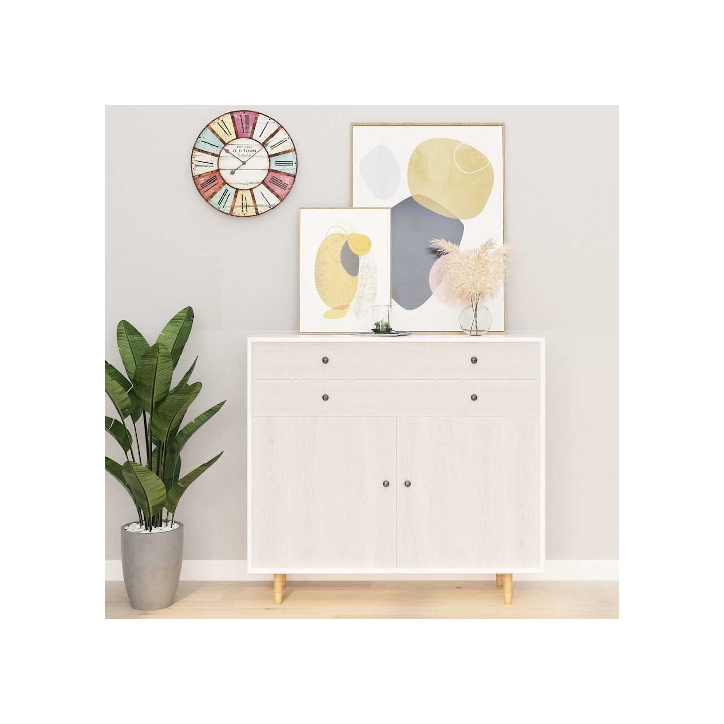Films autoadhésifs pour meubles 2 pcs Bois blanc 500x90 cm PVC