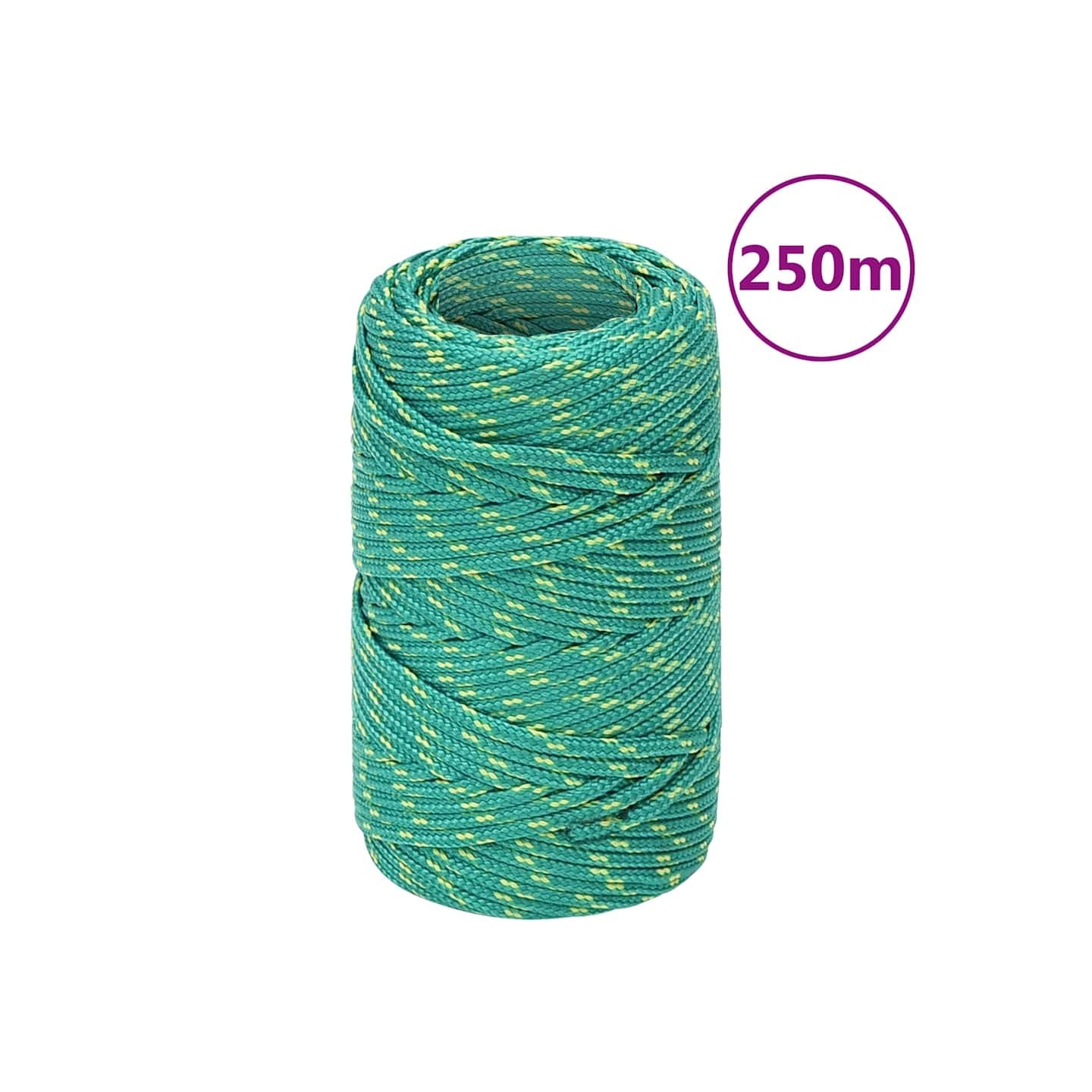 Corde de bateau Vert 2 mm 250 m Polypropylène