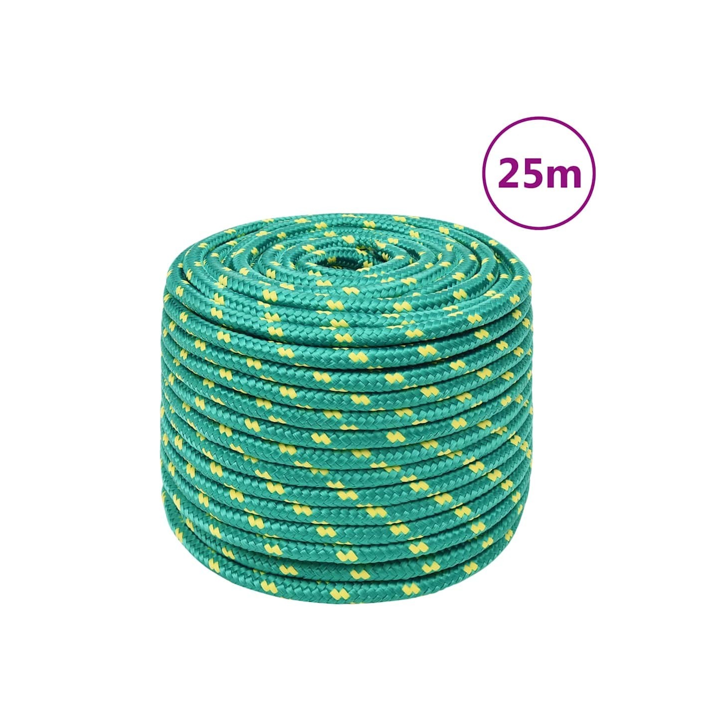 Corde de bateau Vert 12 mm 25 m Polypropylène