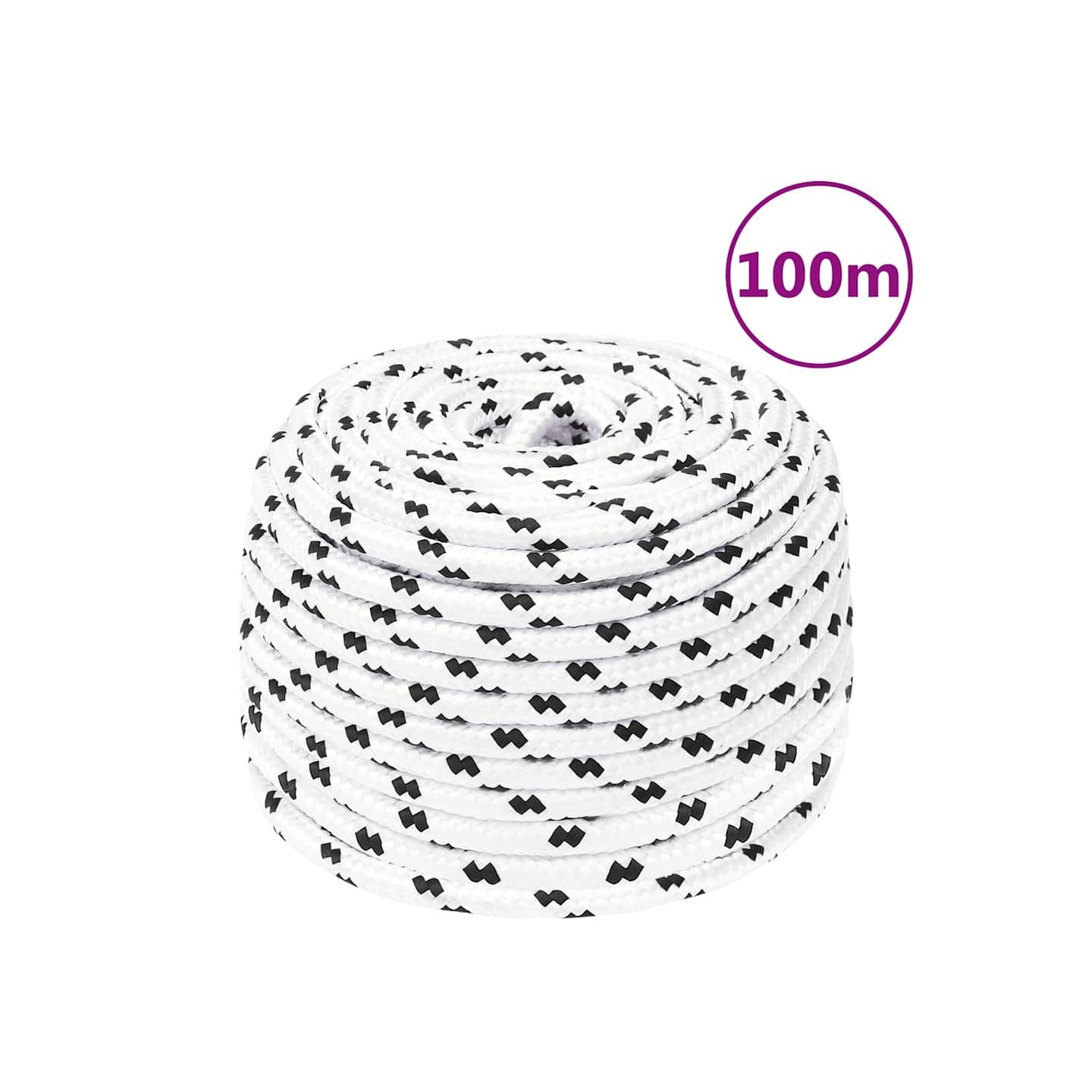 Corde de travail Blanc 10 mm 100 m Polyester