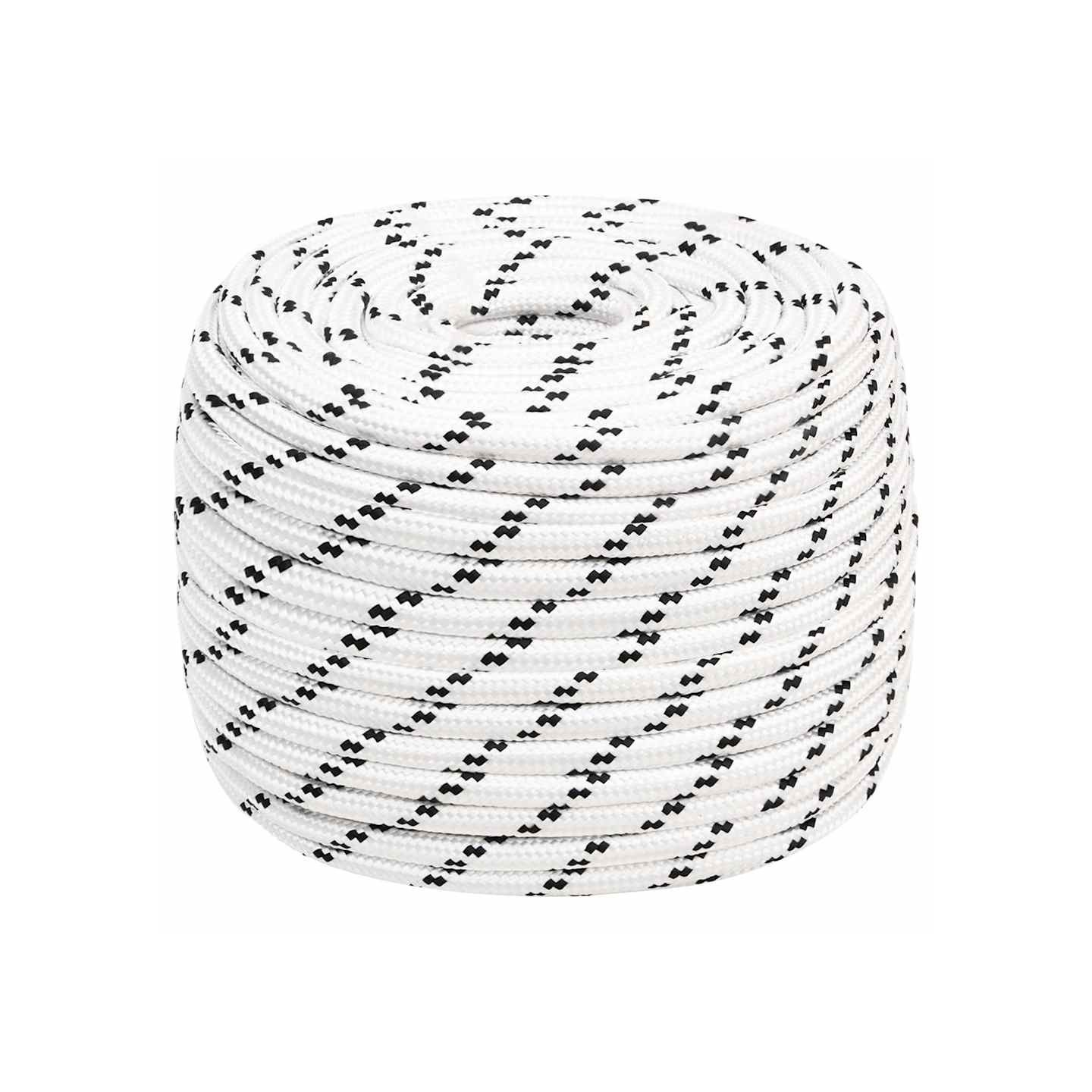 Corde de bateau tressé Blanc 12 mmx100 m Polyester