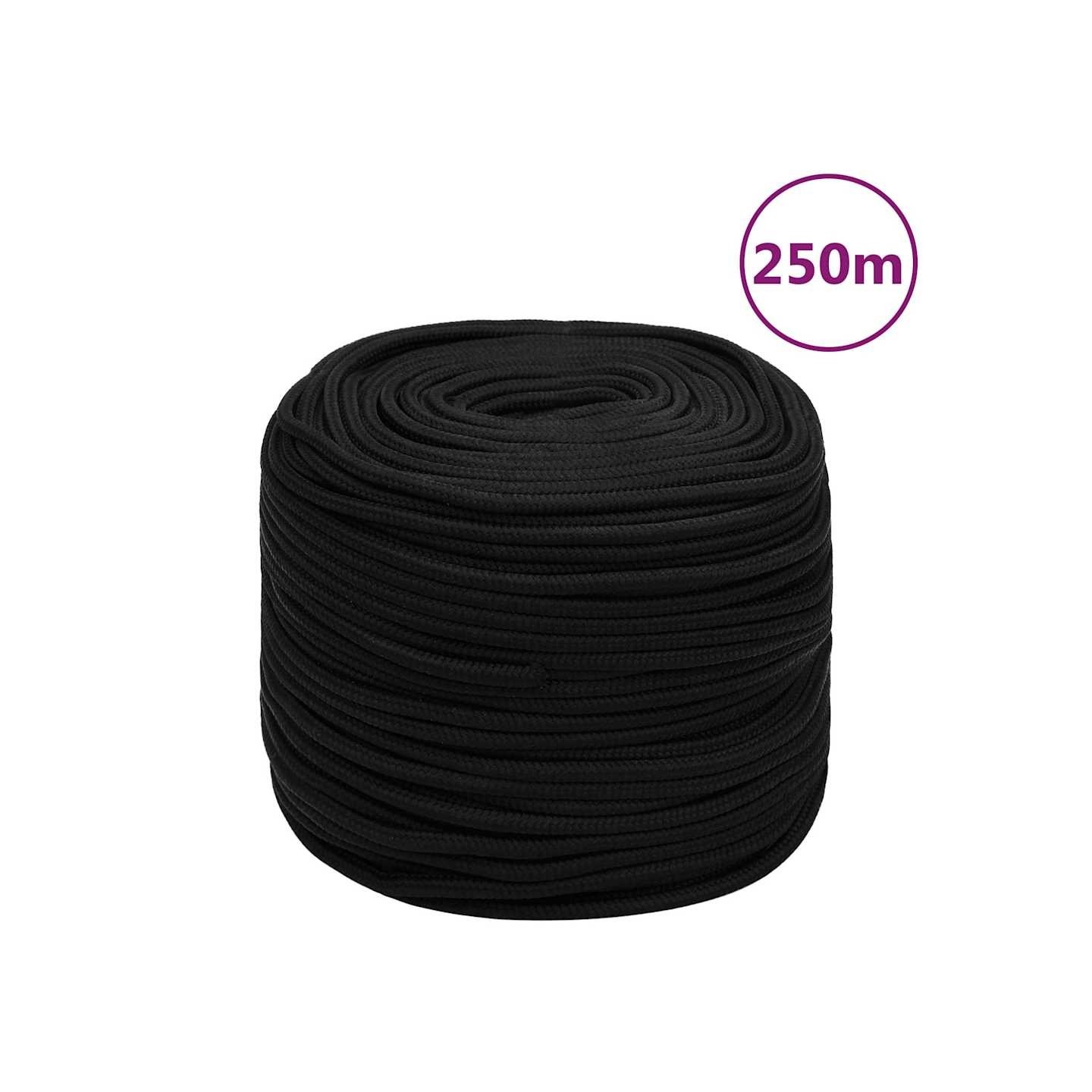 Corde de travail Noir 10 mm 250 m Polyester