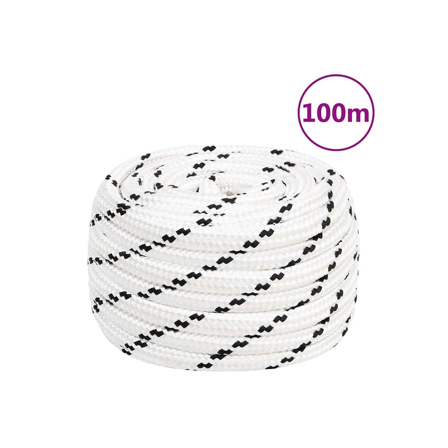 Corde de travail Blanc 16 mm 100 m Polyester